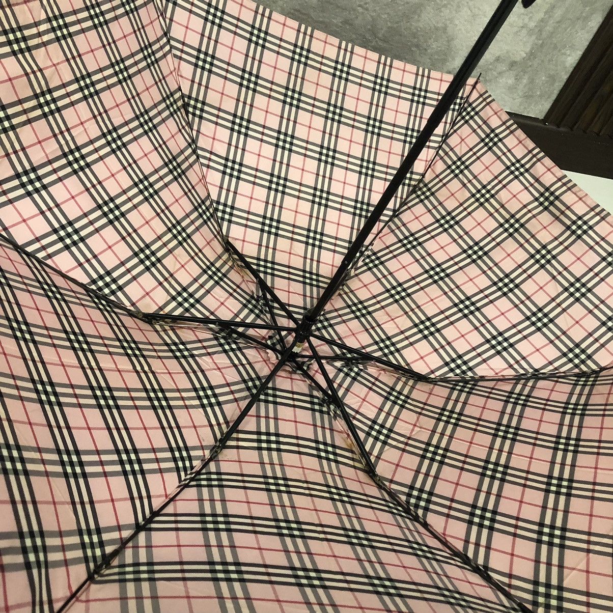 Burberry Burberry's Checked Novacheck Waterproof Folding Umbrella Size ONE SIZE - 11 Thumbnail