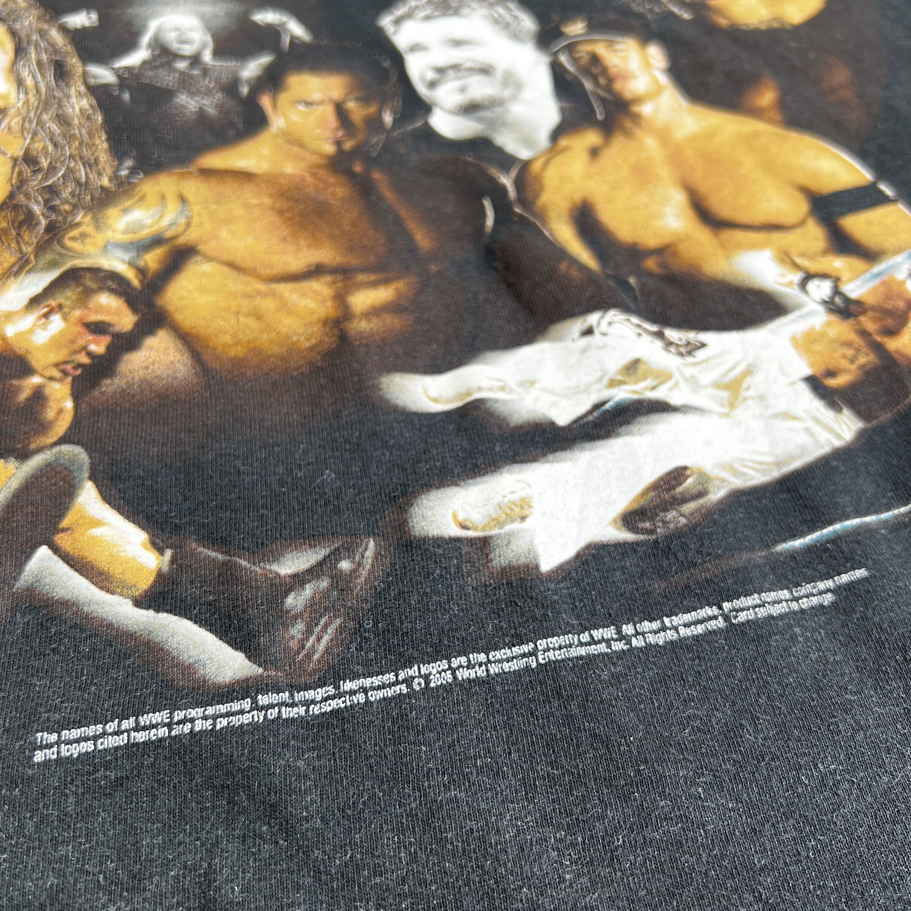 WCW/nWo × WWE × WWF Vintage WWE Smack Down Raw Wrestling Promo Tee Faded 2XL Size US XXL / EU 58 / 5 - 6 Thumbnail