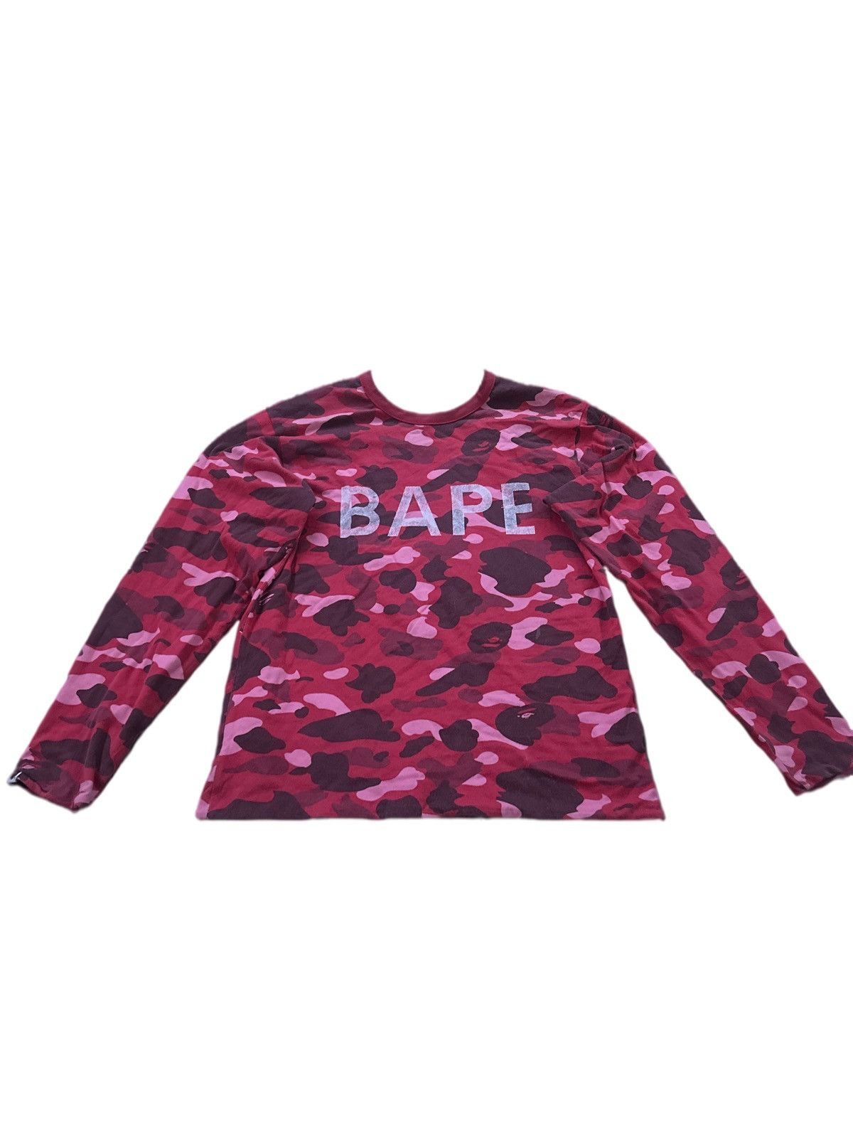 BAPE reversible long sleeve outlet Shirt Sz L