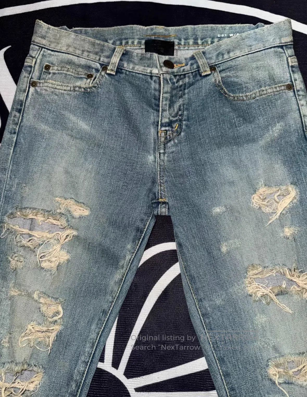 Saint Laurent Paris Saint Laurent SLP 14SS Distressed Jeans. Size US 28 / EU 44 - 4 Thumbnail