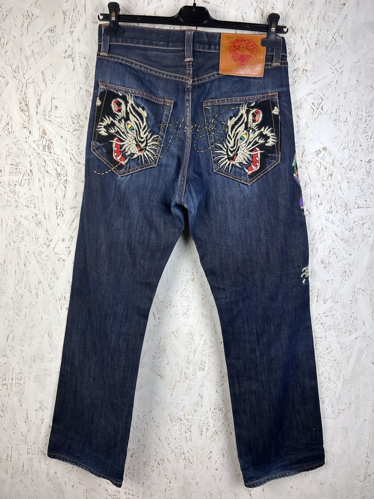 90s Vintage Ed Hardy Christian Audigier Embroidery Y2K Jeans