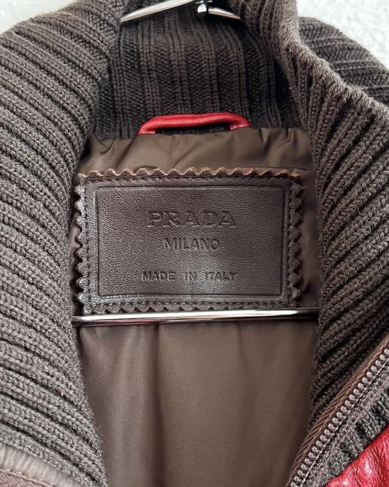 Prada *rare* Prada 00fw Runaway Leather Bomber Size US L / EU 52-54 / 3 - 6 Thumbnail