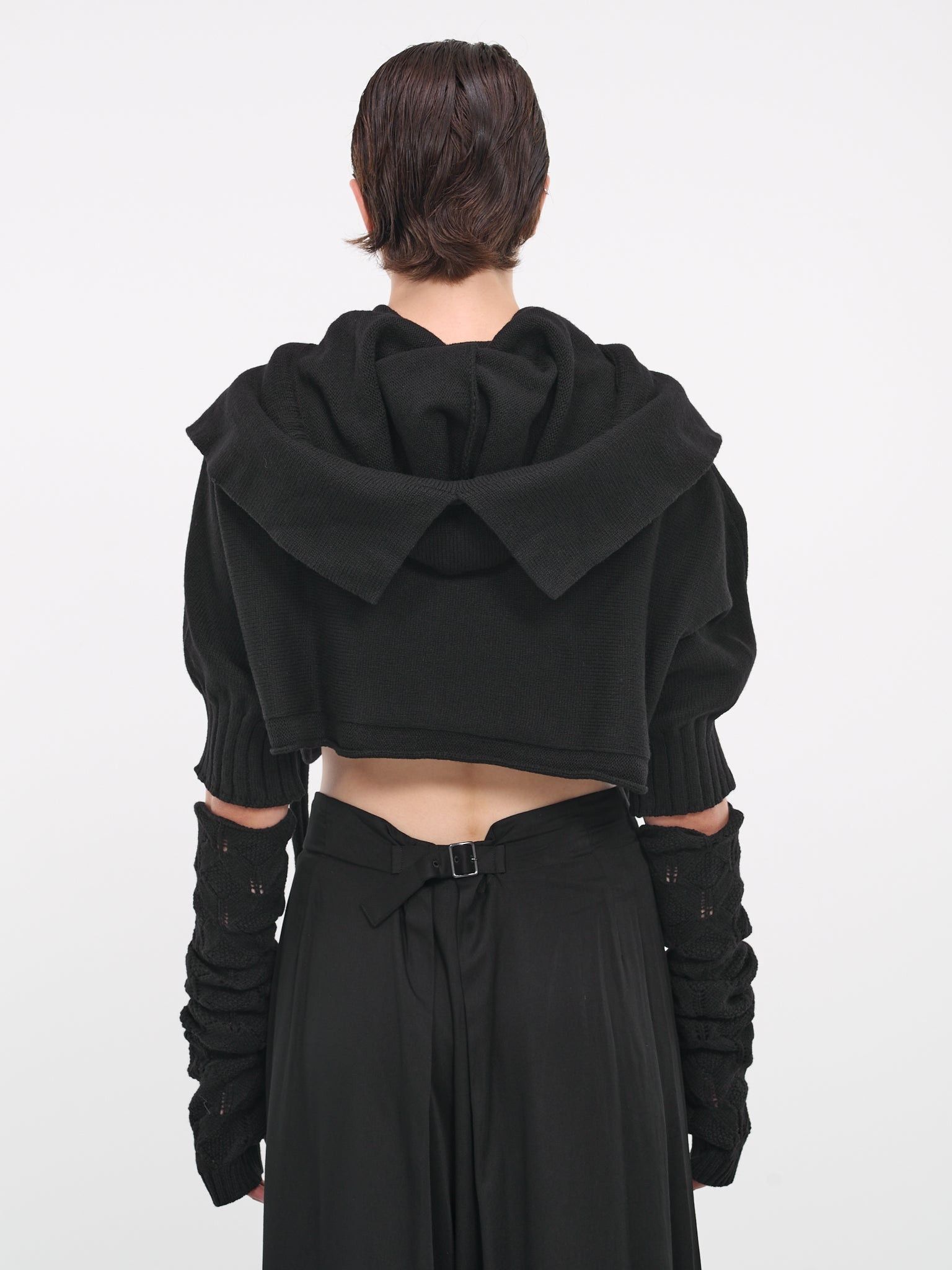 Yohji Yamamoto Yohji Yamamoto Femme - Wool Knit Distress Arm Warmers Gloves Size ONE SIZE - 3 Thumbnail