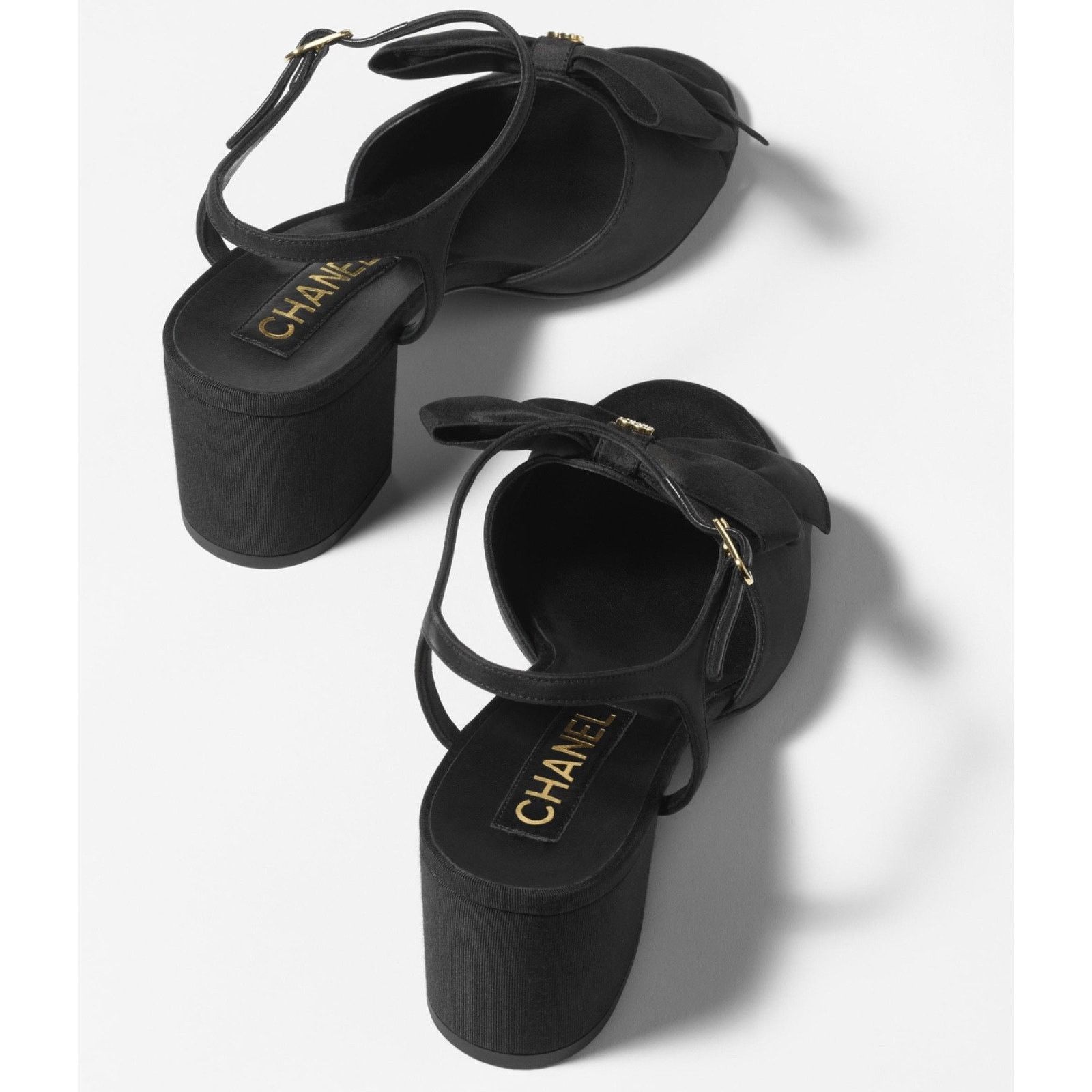 Chanel Chanel 24A Silk Bow Crystal CC Logo Ankle Strap Block Heel Size US 12 / IT 42 - 16 Thumbnail
