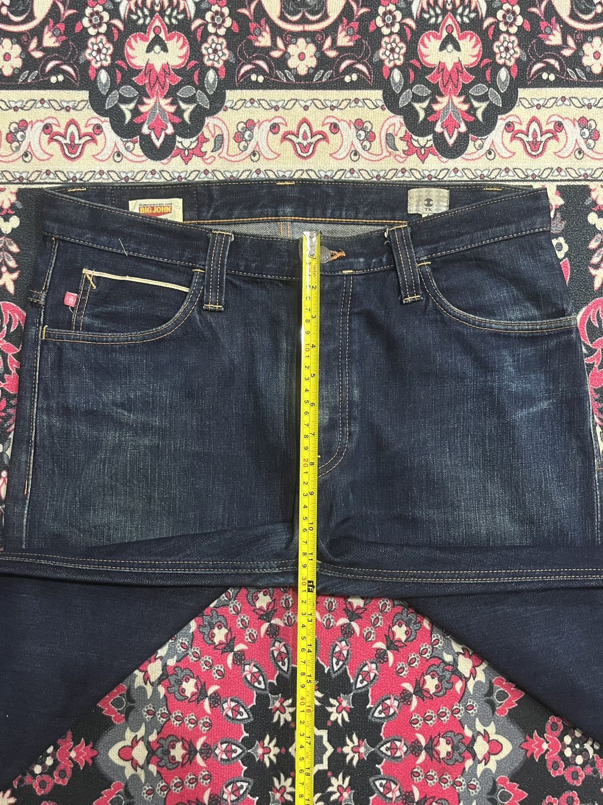 Sugar Cane ⚡️Selvedge⚡️Big John X Takeo Kikuchi Navy Blue Washed Raw Jean Size US 34 / EU 50 - 20 Thumbnail