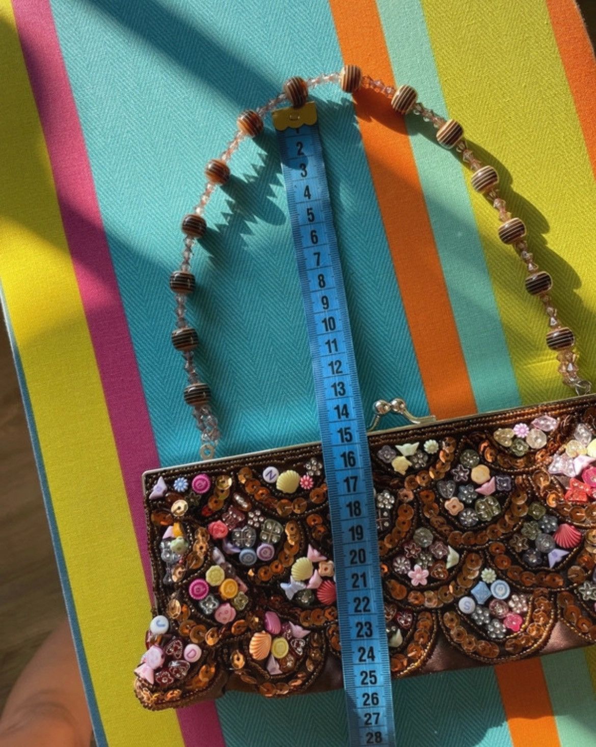Vintage Small Mini Bag Vintage Decorated Bling Size ONE SIZE - 5 Thumbnail