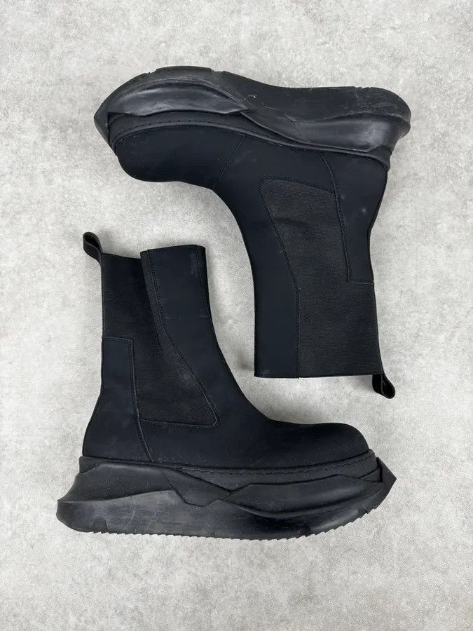 Rick Owens Rick Owens Black Modern Sole Rubber Chelsea Boots Size US 10 / EU 43 - 4 Thumbnail