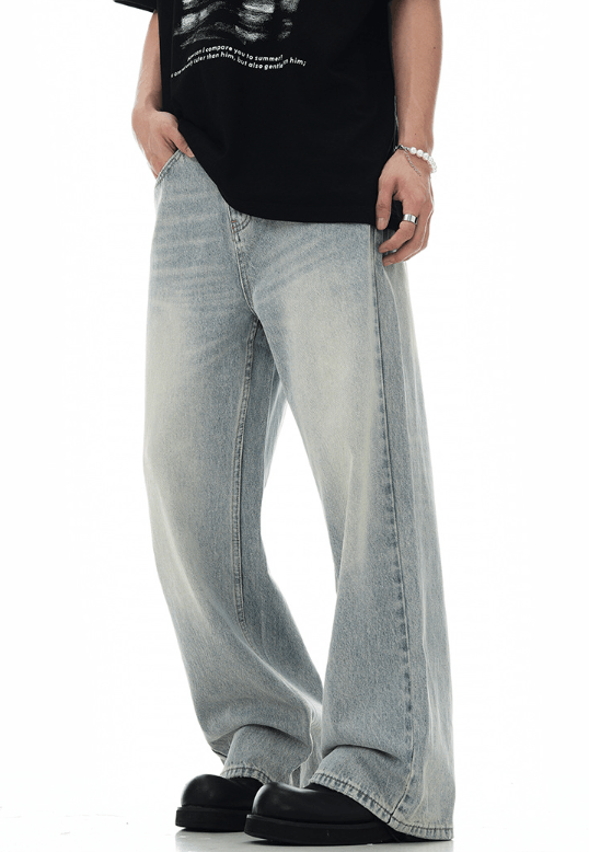 Japanese Brand × Jean American high street light color distressed jeans for men Size US 32 / EU 48 - 2 Thumbnail