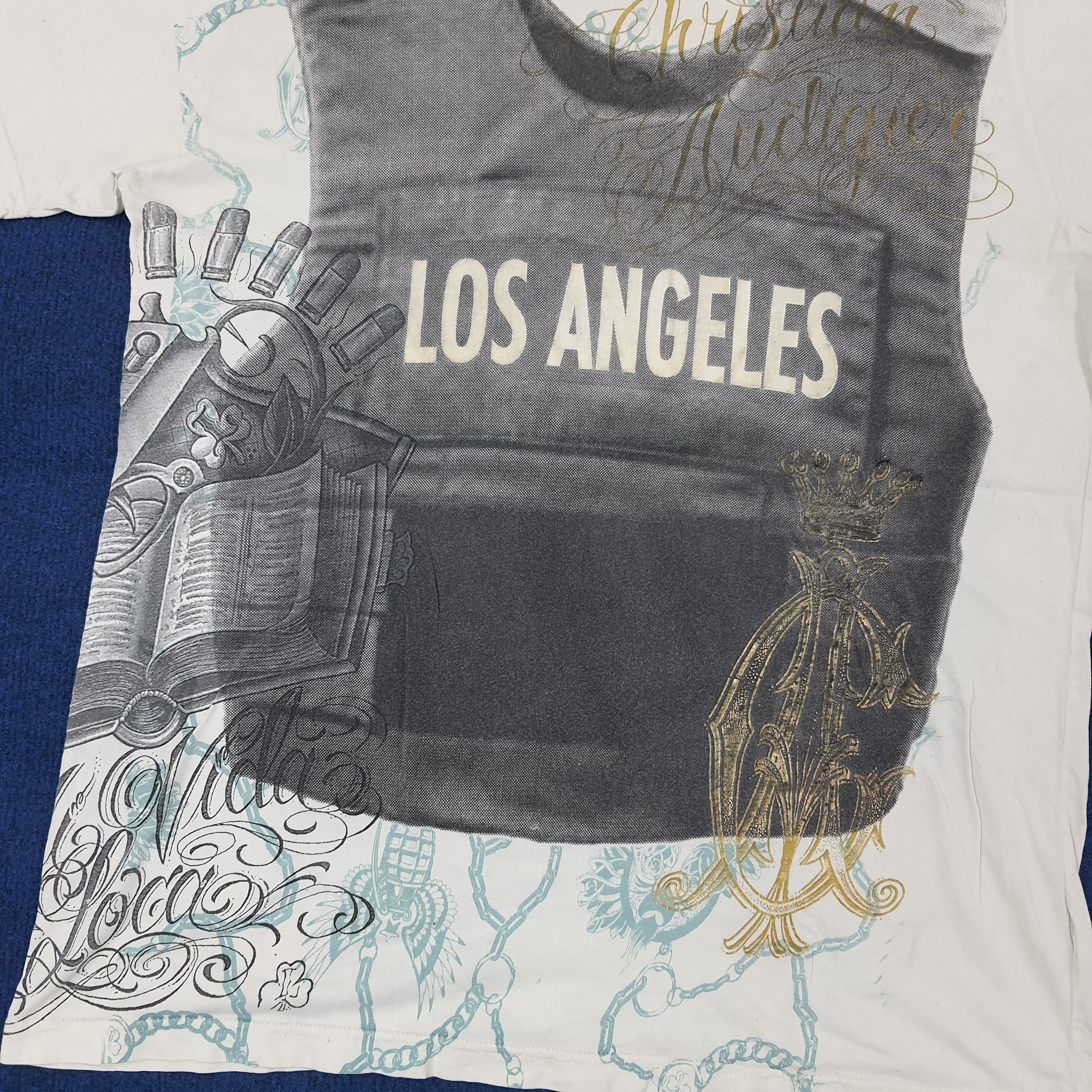Christian Audigier Vintage Christian Audigier Los Angles Tshirt C267N4 Size US L / EU 52-54 / 3 - 4 Thumbnail
