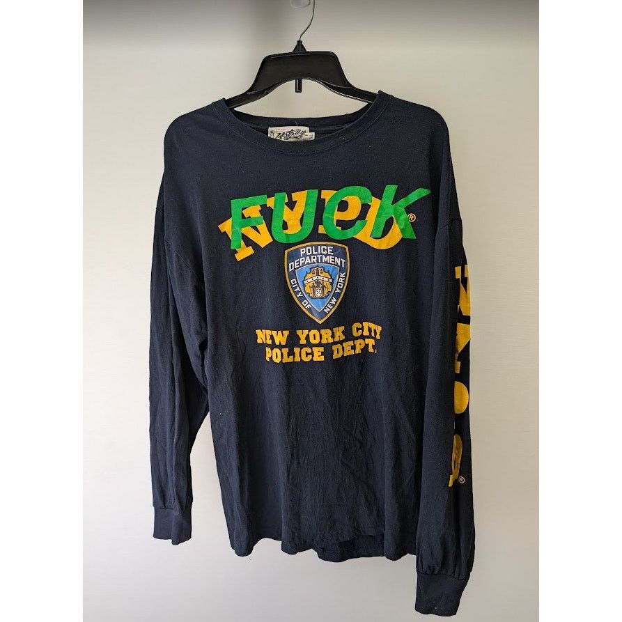 Other o1rbi21 B Story Fuck Long Sleeve Shirt in Navy Blue Size US XL / EU 56 / 4 - 1 Preview