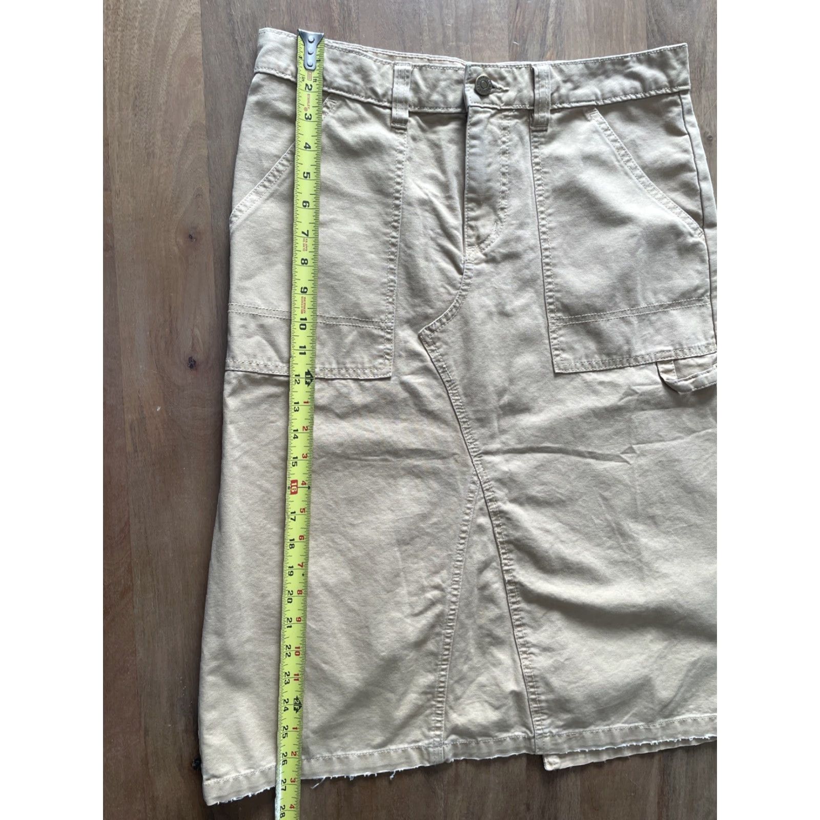 Urban Outfitters BDG Urban Outfitters Cargo Khaki Denim Canvas Midi Skirt Carpenter Size Medium Size 32" / US 10 / IT 46 - 6 Thumbnail