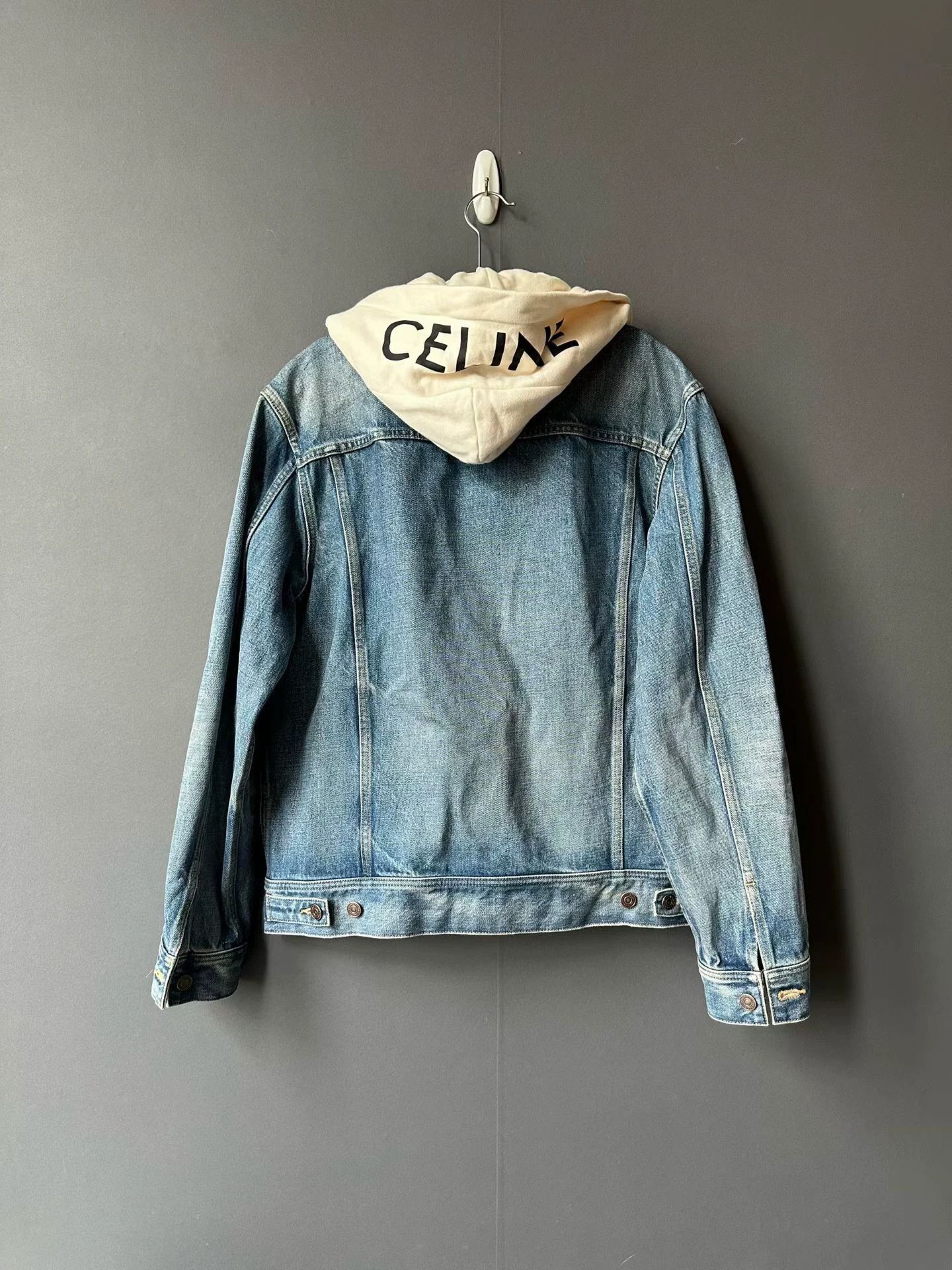 Celine Celine hooded denim jacket Size US L / EU 52-54 / 3 - 2 Thumbnail