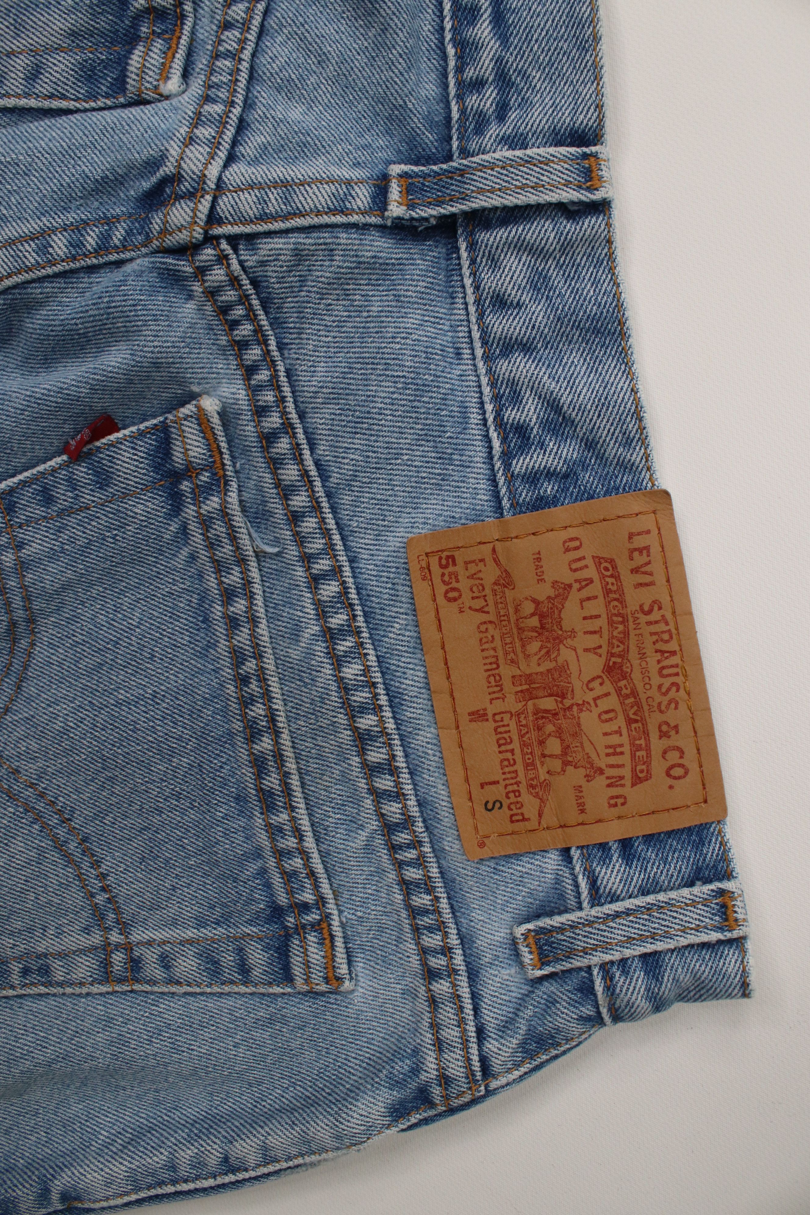Levi's Vintage 90s Levis 550 Relaxed Fit Tapered Leg Denim Jeans Size 38" / US 16 / IT 52 - 15 Thumbnail