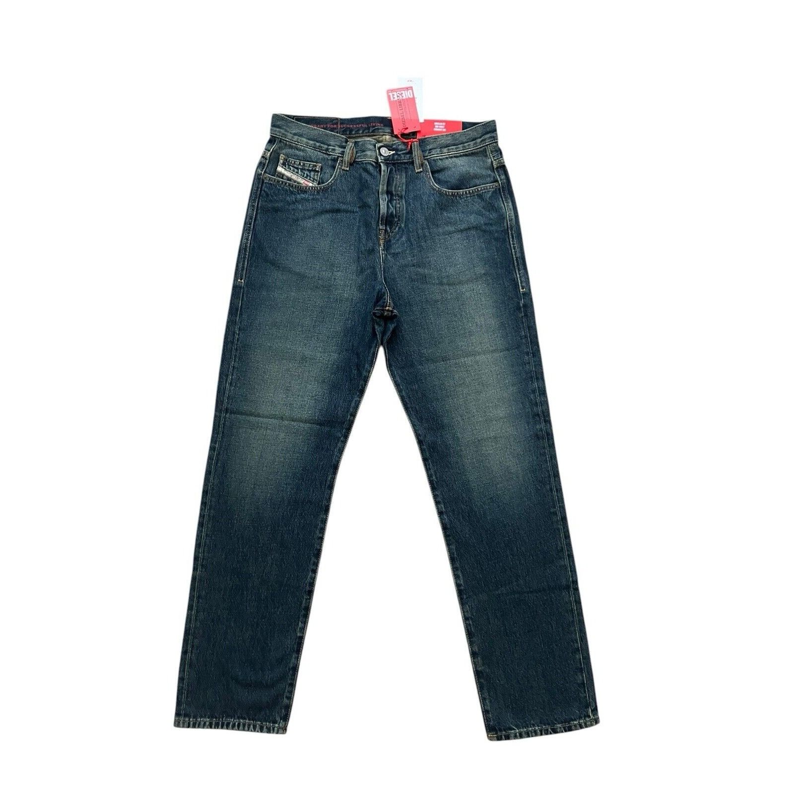 Diesel Diesel Mens Viker Straight Jeans 09C04 Blue $225 Size 32/32 Size US 32 / EU 48 - 1 Thumbnail