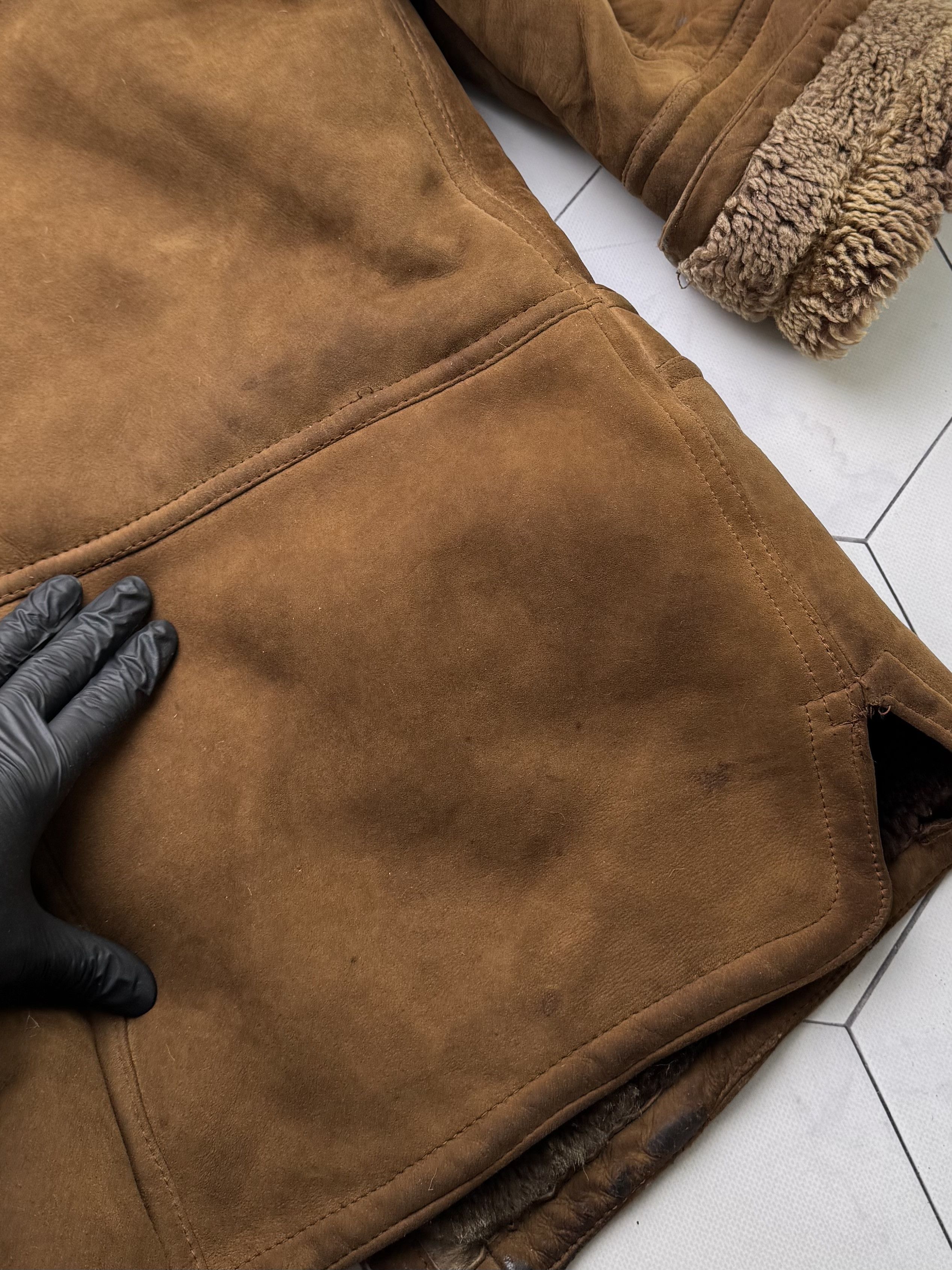 Vintage Vintage Real Sheepskin Coat Hooded Leather Winter Outerwear Size L / US 10 / IT 46 - 24 Thumbnail