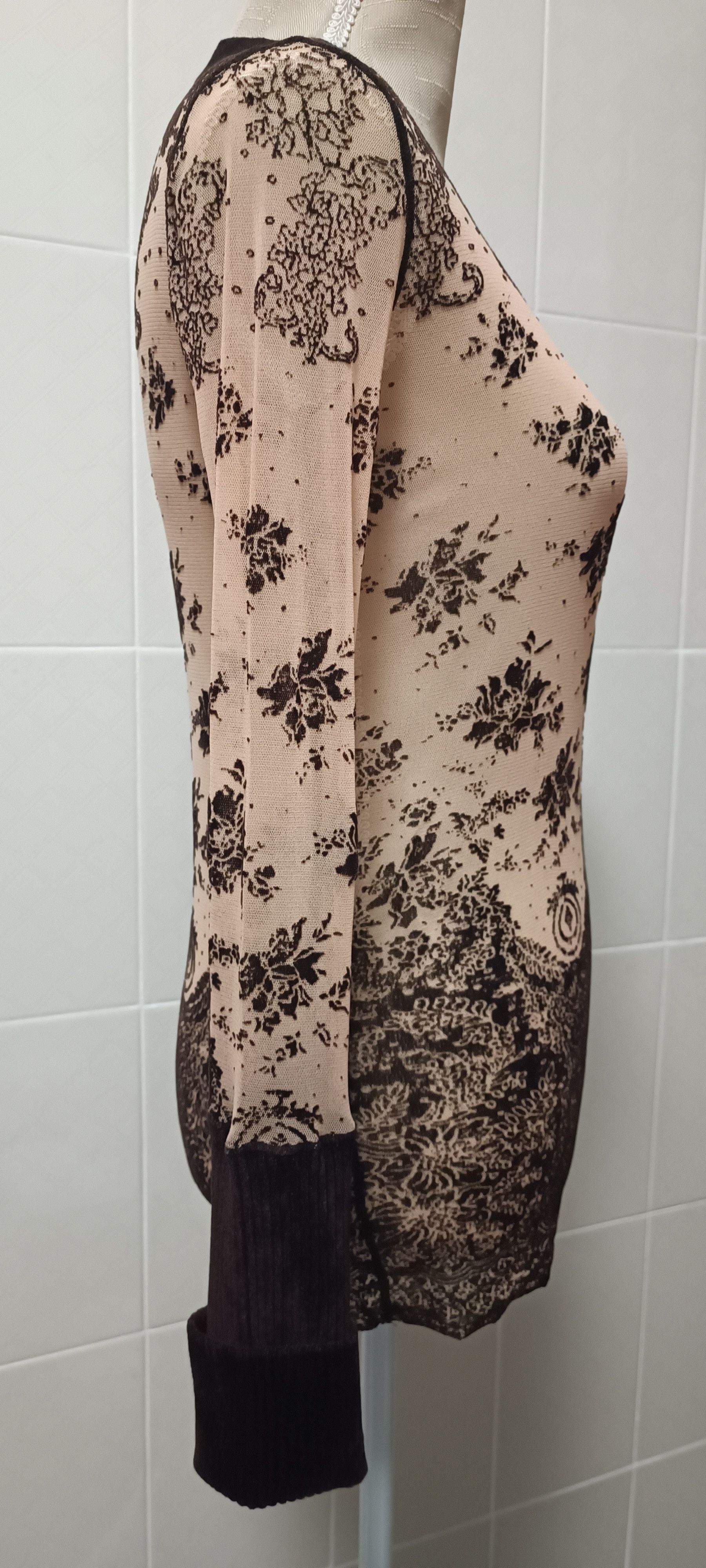 Jean Paul Gaultier Brand new - Nude top with dark brown velvet details Size M / US 6-8 / IT 42-44 - 17 Thumbnail