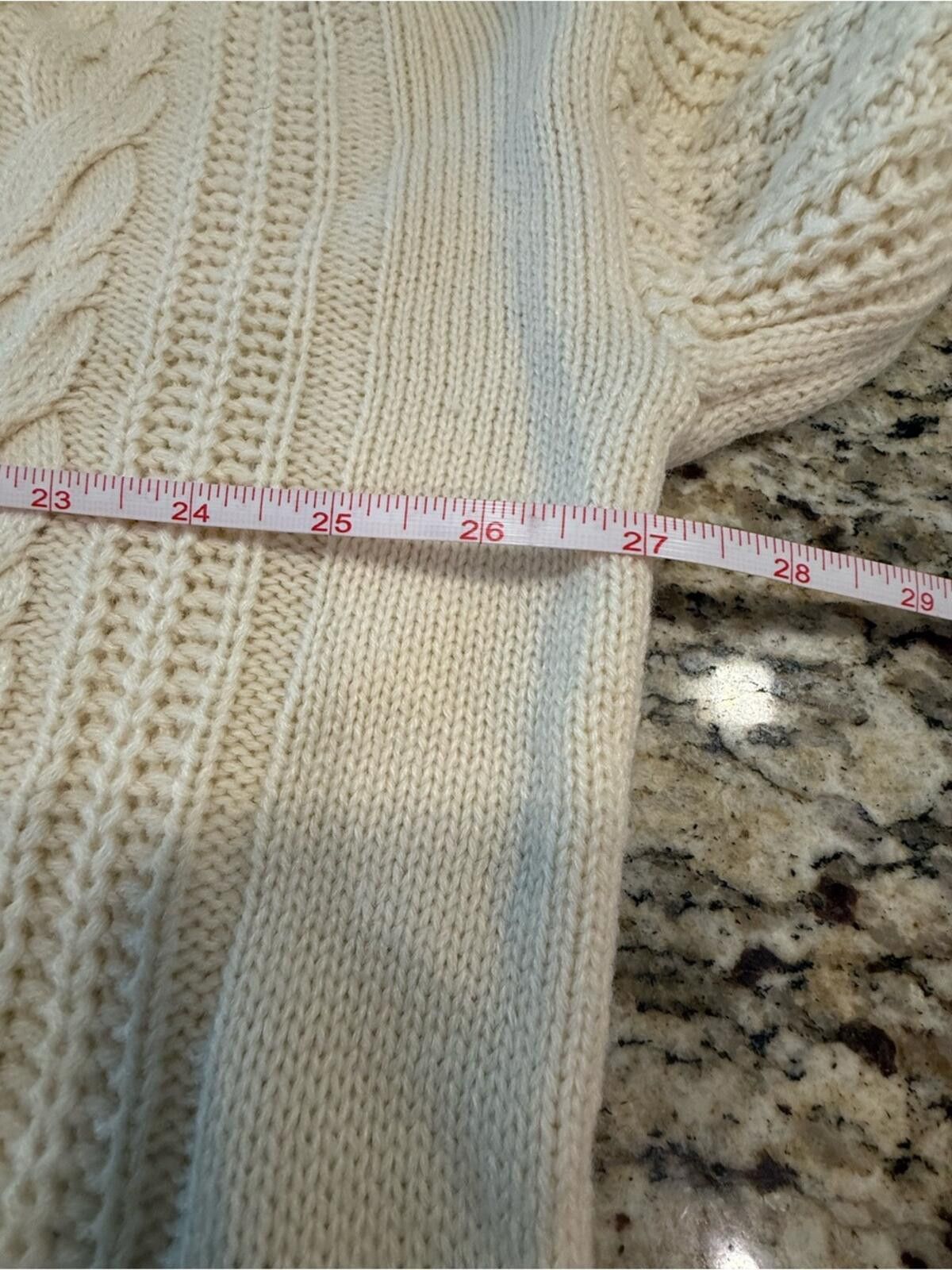 BIGI Bibi leopard print cream cable knit cardigan sweater SZ LG Size L / US 10 / IT 46 - 8 Thumbnail