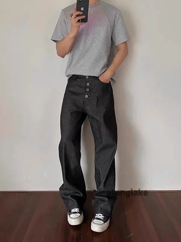 Jean Unisex outdoor utility punk yuppie loose baggy jeans Size US 34 / EU 50 - 4 Thumbnail