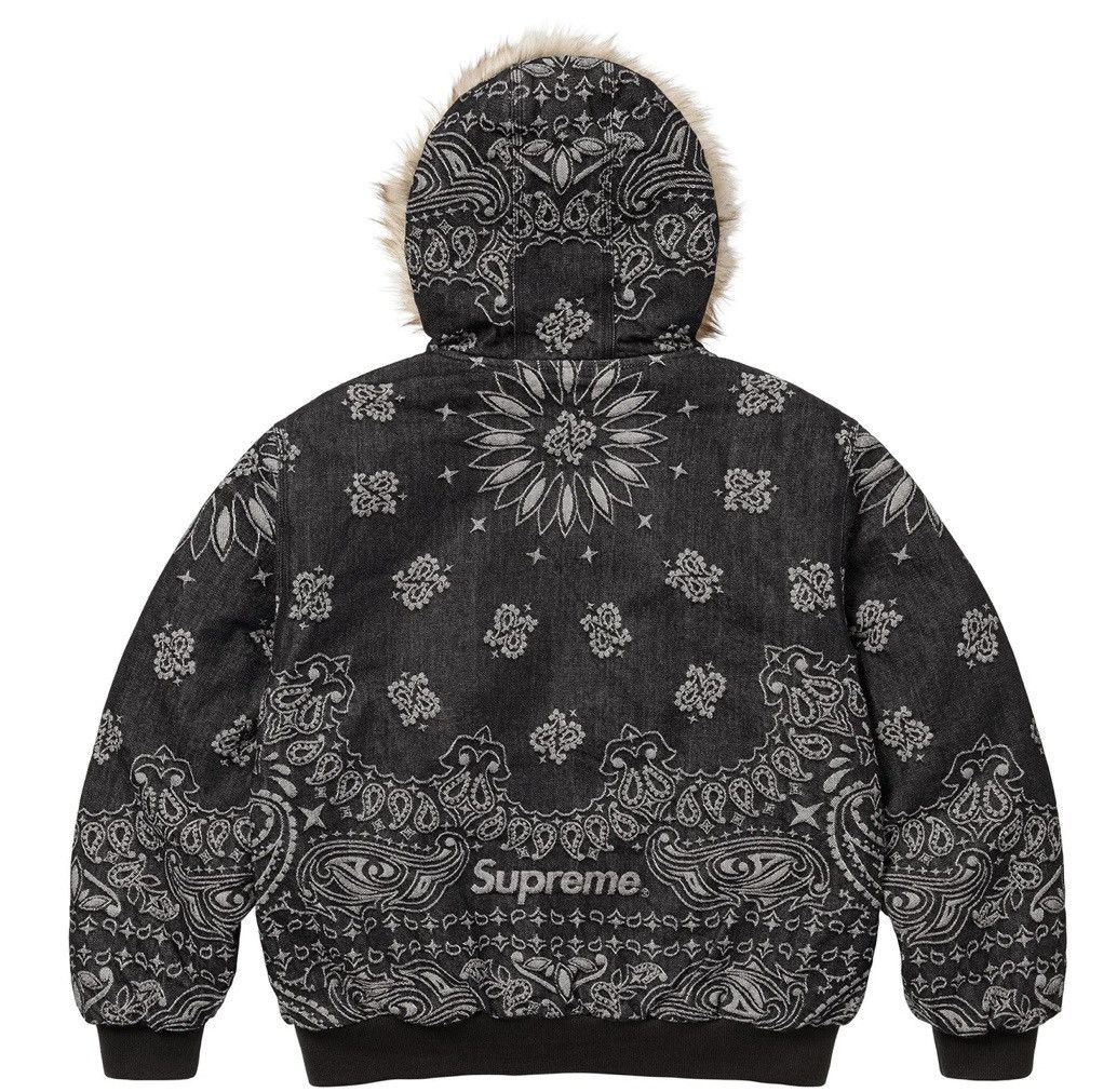Supreme SUPREME BANDANA JACQUARD DENIM HOODED WORK JACKET large Size US L / EU 52-54 / 3 - 3 Thumbnail