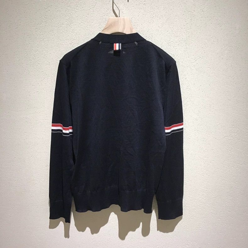 Thom Browne Thom Browne Blue wool sweater Size US XL / EU 56 / 4 - 2 Thumbnail