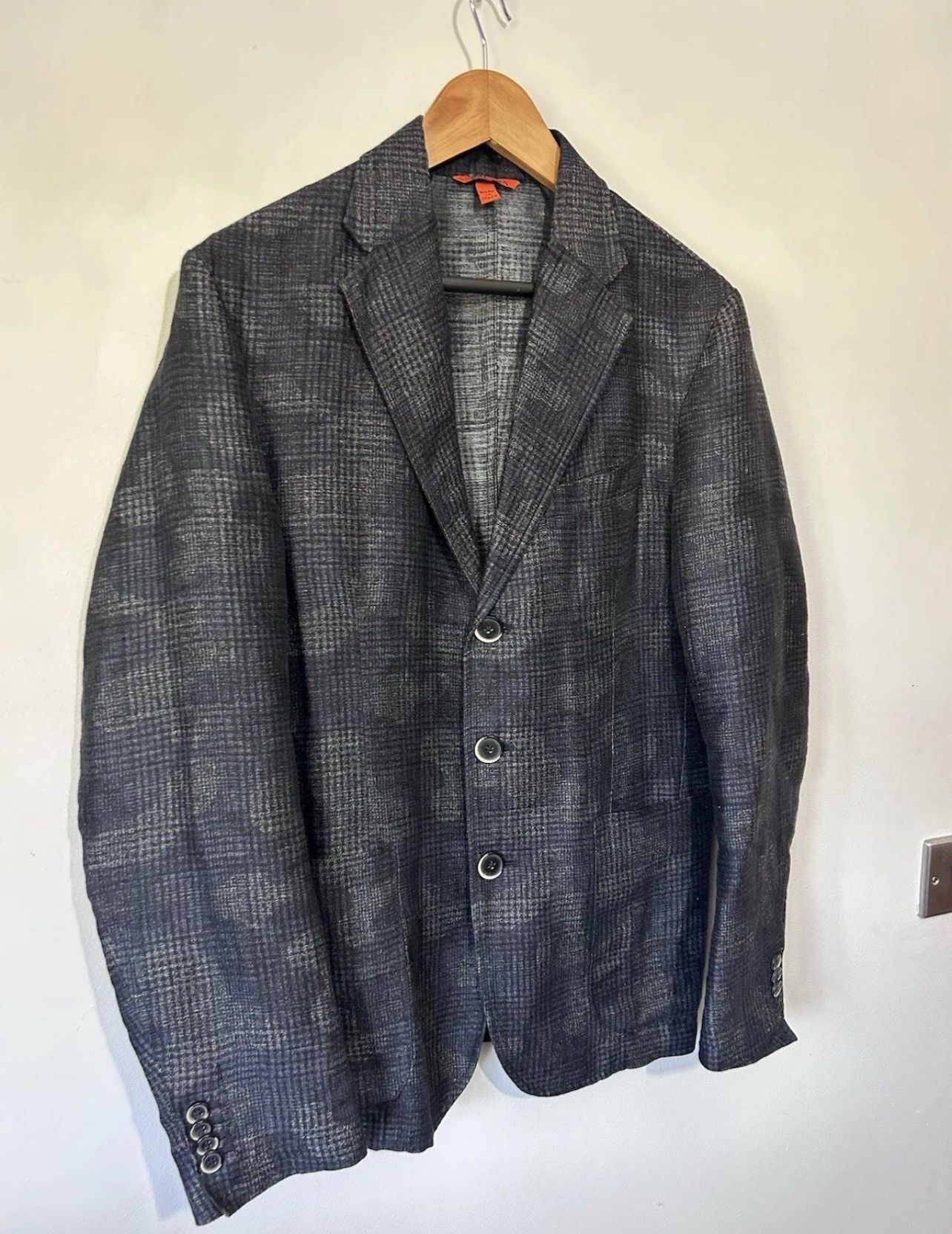 Barena Venezia Barena Linen Blazer, Navy Camo Pattern. EU size 48 Size 40R - 2 Thumbnail