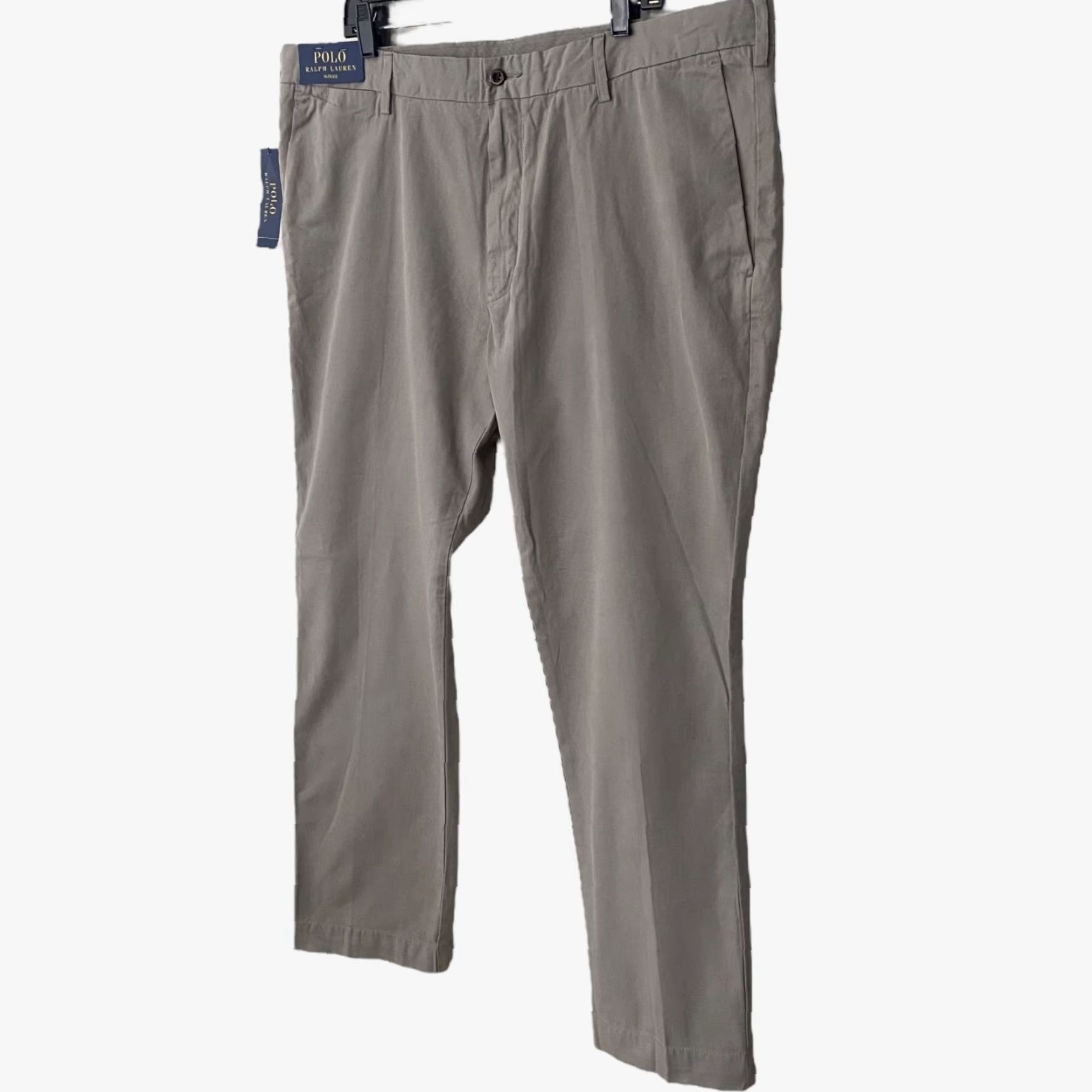 Polo Ralph Lauren Slim Fit Chino Pants Gray Men's 42X30 Pima