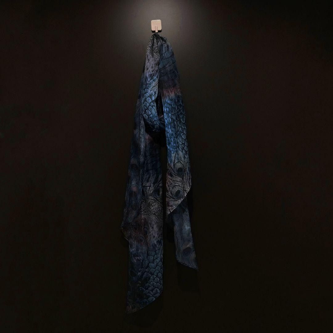 CIVARIZE CIVARIZE peacock feathers Pattern Chiffon Stole Size ONE SIZE - 1 Thumbnail
