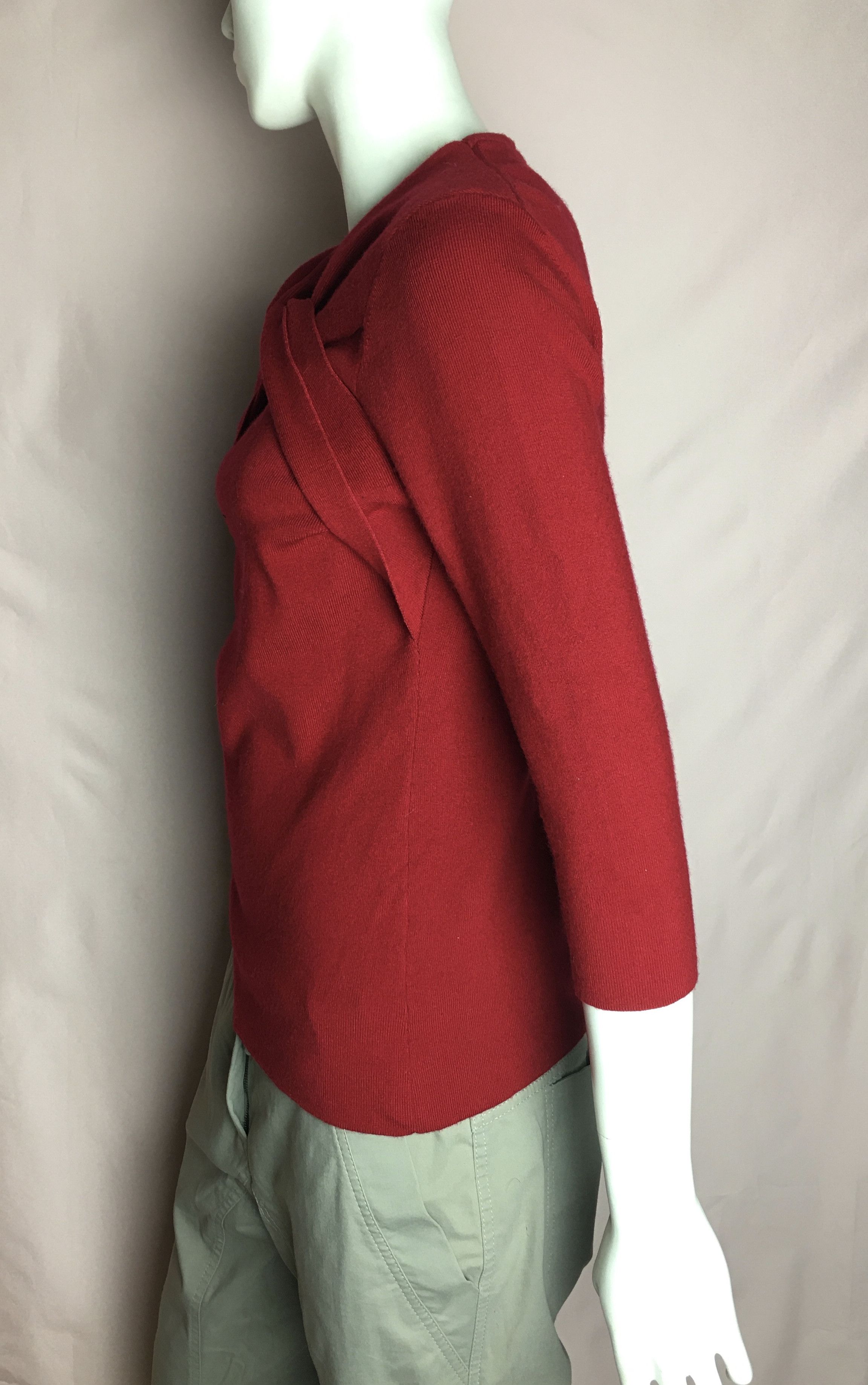 Other THE FOLD London 3/4 Sleeves Knit Red Top Sweater Size M Size M / US 6-8 / IT 42-44 - 3 Thumbnail