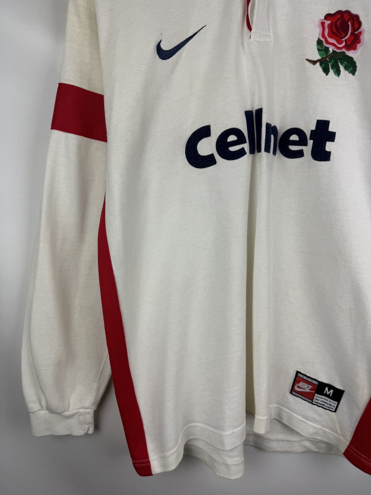 Nike Vintage 1997-99 Nike England Cellnet Long Sleeve Rugby Shirt Size US M / EU 48-50 / 2 - 5 Thumbnail