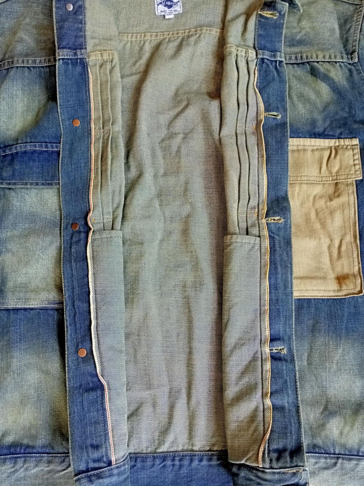 Japanese Brand × Madness Y2K MADNESS JAPAN MODIFIED TYPE 2 SELVEDGE DENIM JACKET Size US XXL / EU 58 / 5 - 6 Thumbnail