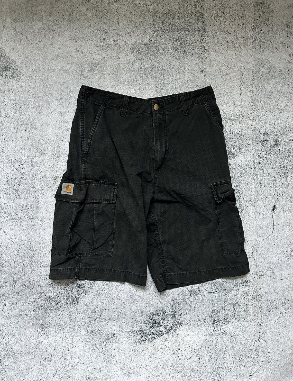 Carhartt Carhartt Cargo Shorts Black Logo Size US 32 / EU 48 - 1 Thumbnail