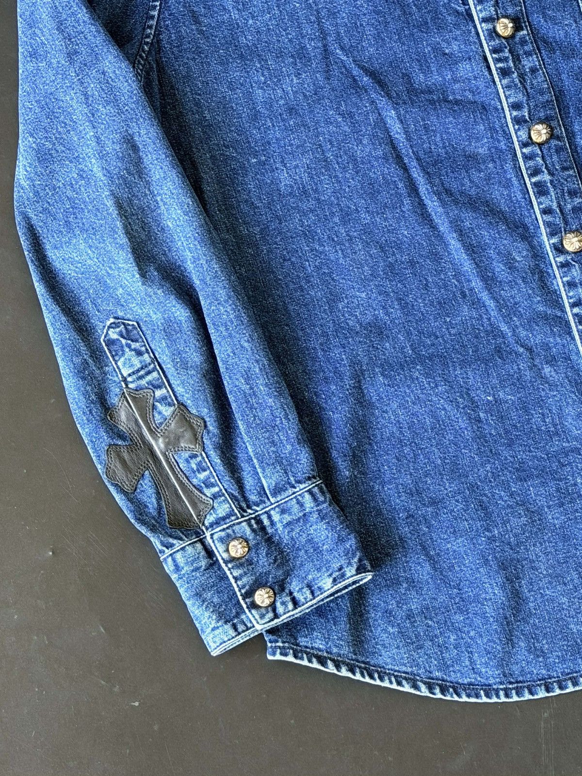 Chrome Hearts Chrome Hearts Cross-Skin Blue Denim Shirt Size US M / EU 48-50 / 2 - 5 Thumbnail