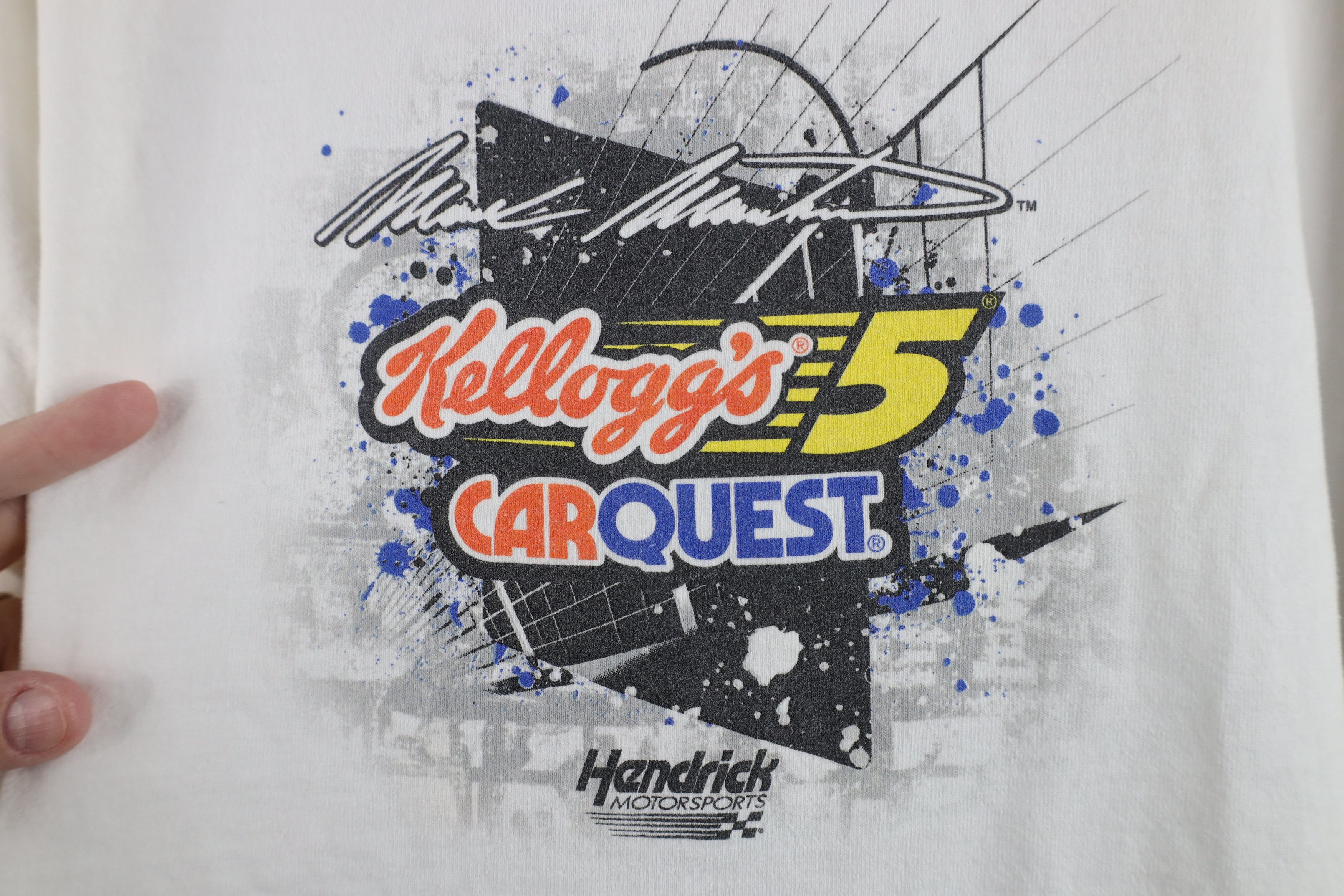 Vintage Vintage Y2K NASCAR Mark Martin Kelloggs Racing T-Shirt White Size US XXL / EU 58 / 5 - 4 Thumbnail