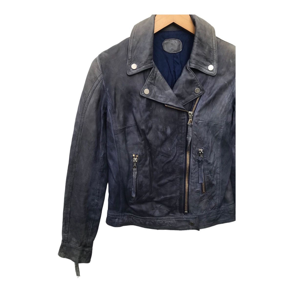 Vera Pelle Vera Pelle Women Double Collar Rockabilly Leather Jacket Size S / US 4 / IT 40 - 6 Thumbnail