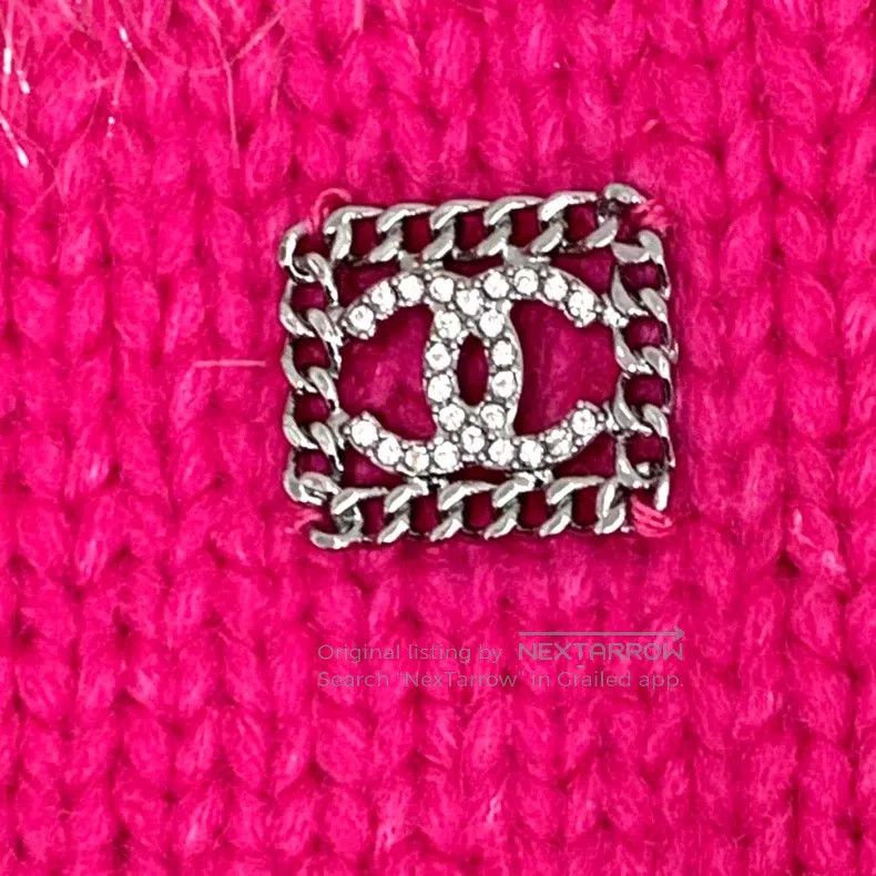 Chanel Chanel Rose-red silk-woven cashmere round-neck long-sleeve Size XS / US 0-2 / IT 36-38 - 5 Thumbnail