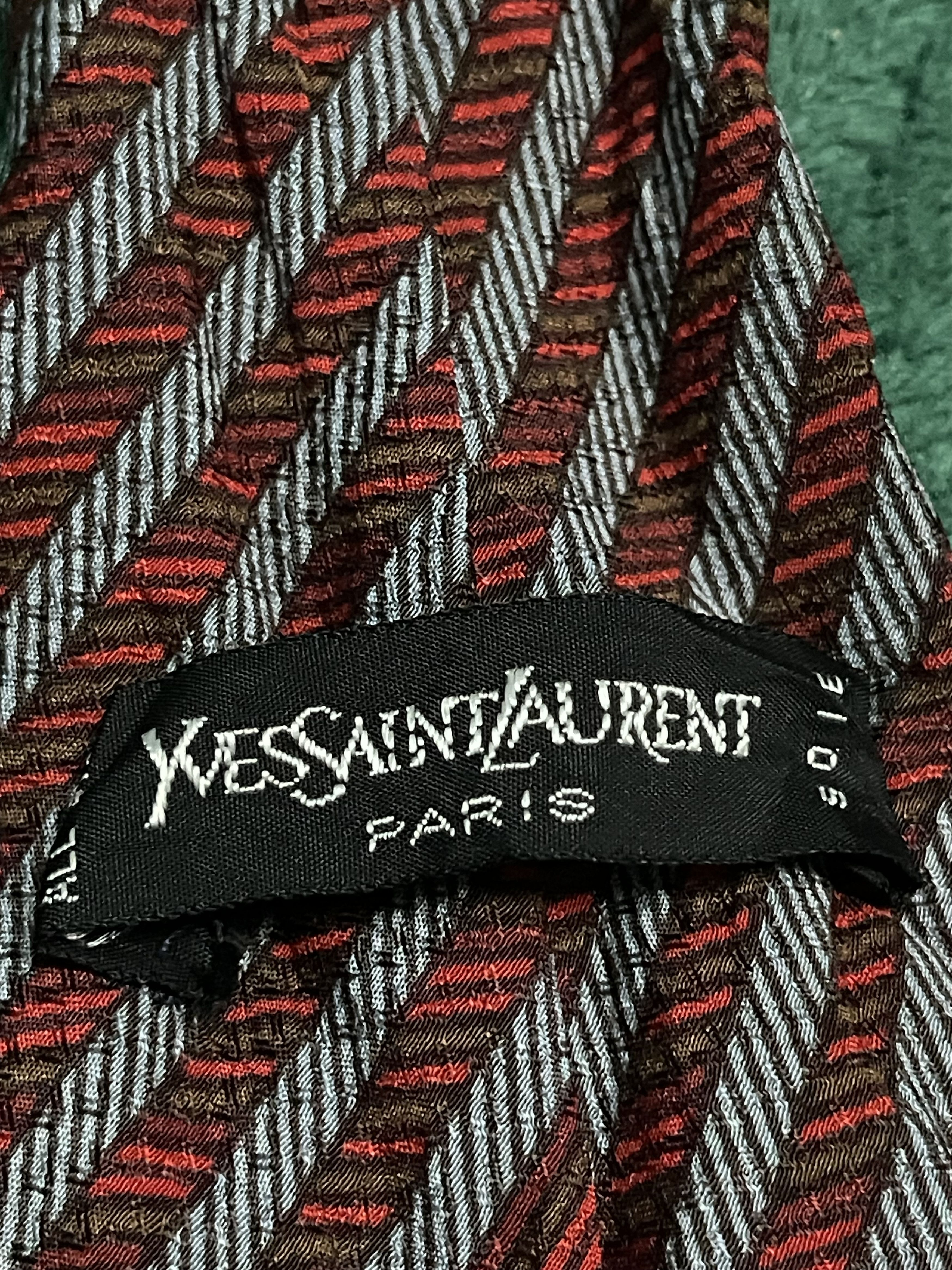 Designer × Yves Saint Laurent Yves Saint Lauren Silk Tie Size ONE SIZE - 5 Thumbnail