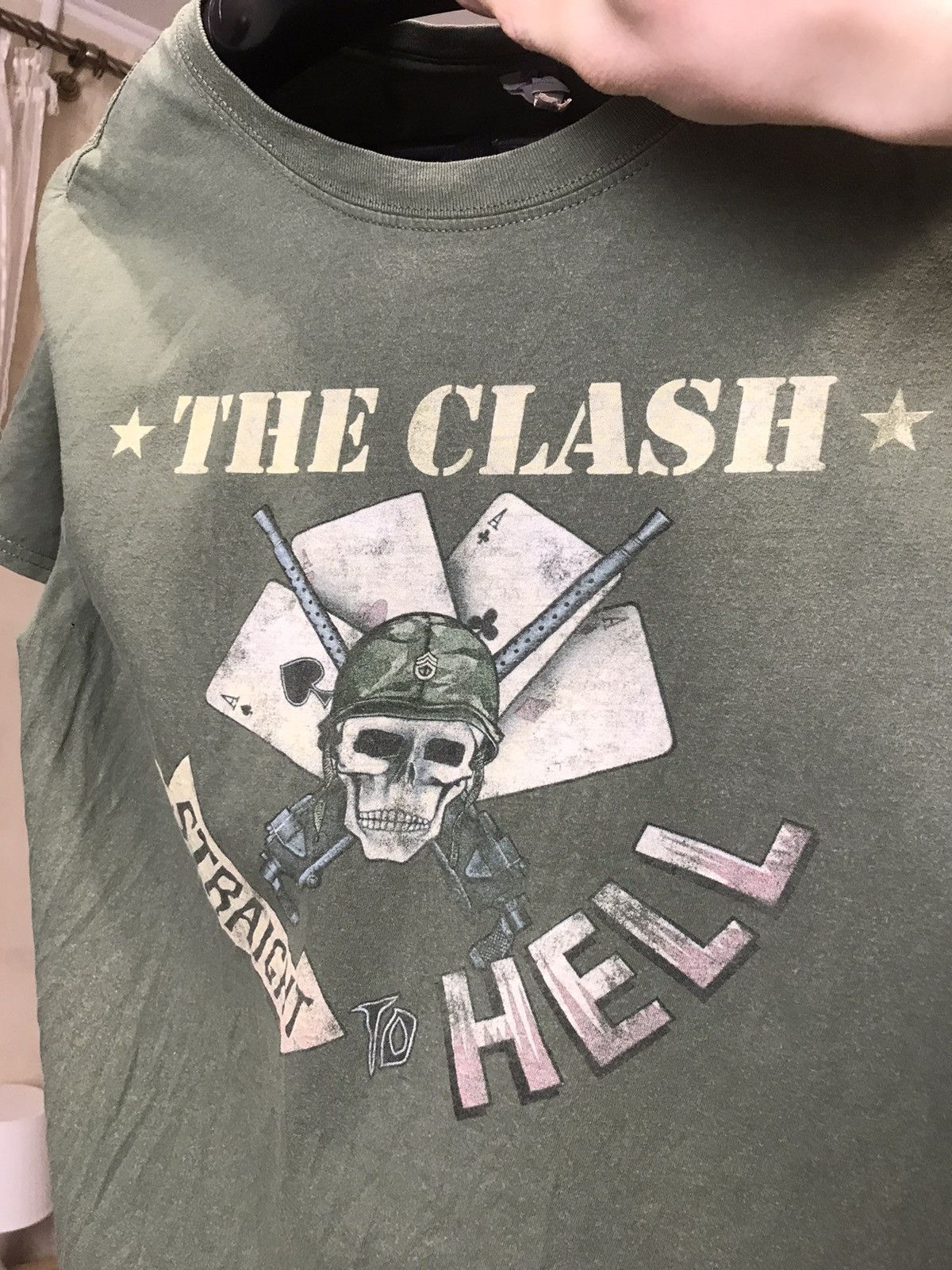 Band Tees 🔥 Vintage The Clash Straight to Hell Punk Rock Green Tees Size US L / EU 52-54 / 3 - 7 Thumbnail