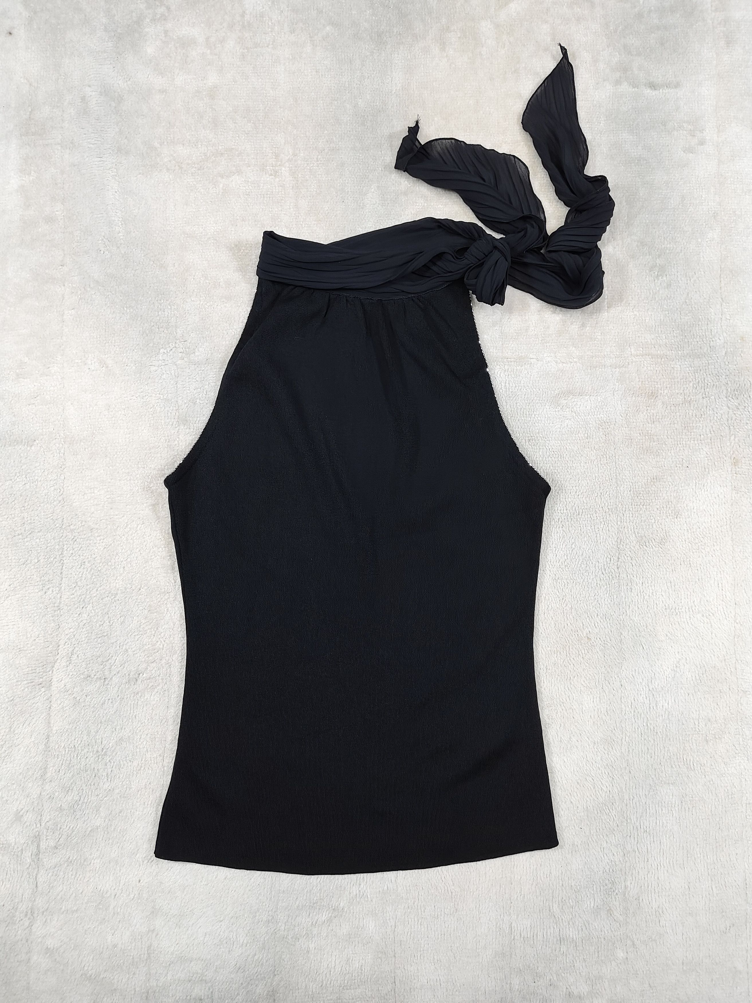 Japanese Brand C de C- Scarf Neck Grunge Glam Halter Rib Knit Top Size M / US 6-8 / IT 42-44 - 6 Thumbnail