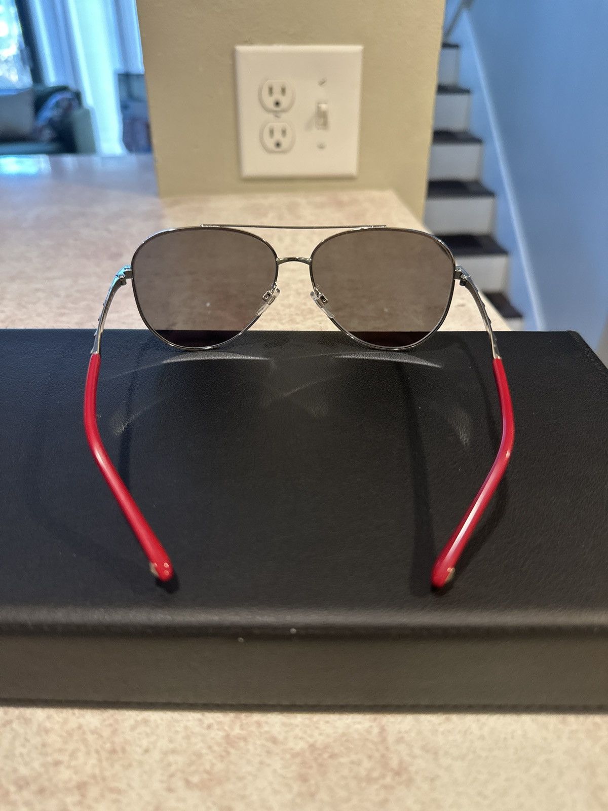 Valentino Silver Mirrored Aviator Sunglasses Size ONE SIZE - 3 Thumbnail