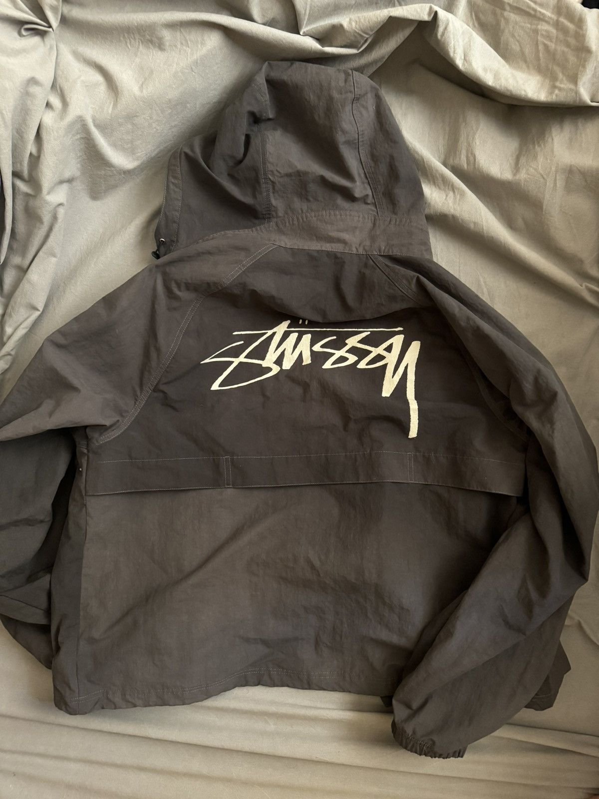 Stussy Stussy Wave Dye Beach Shell Jacket in Coffee Brown