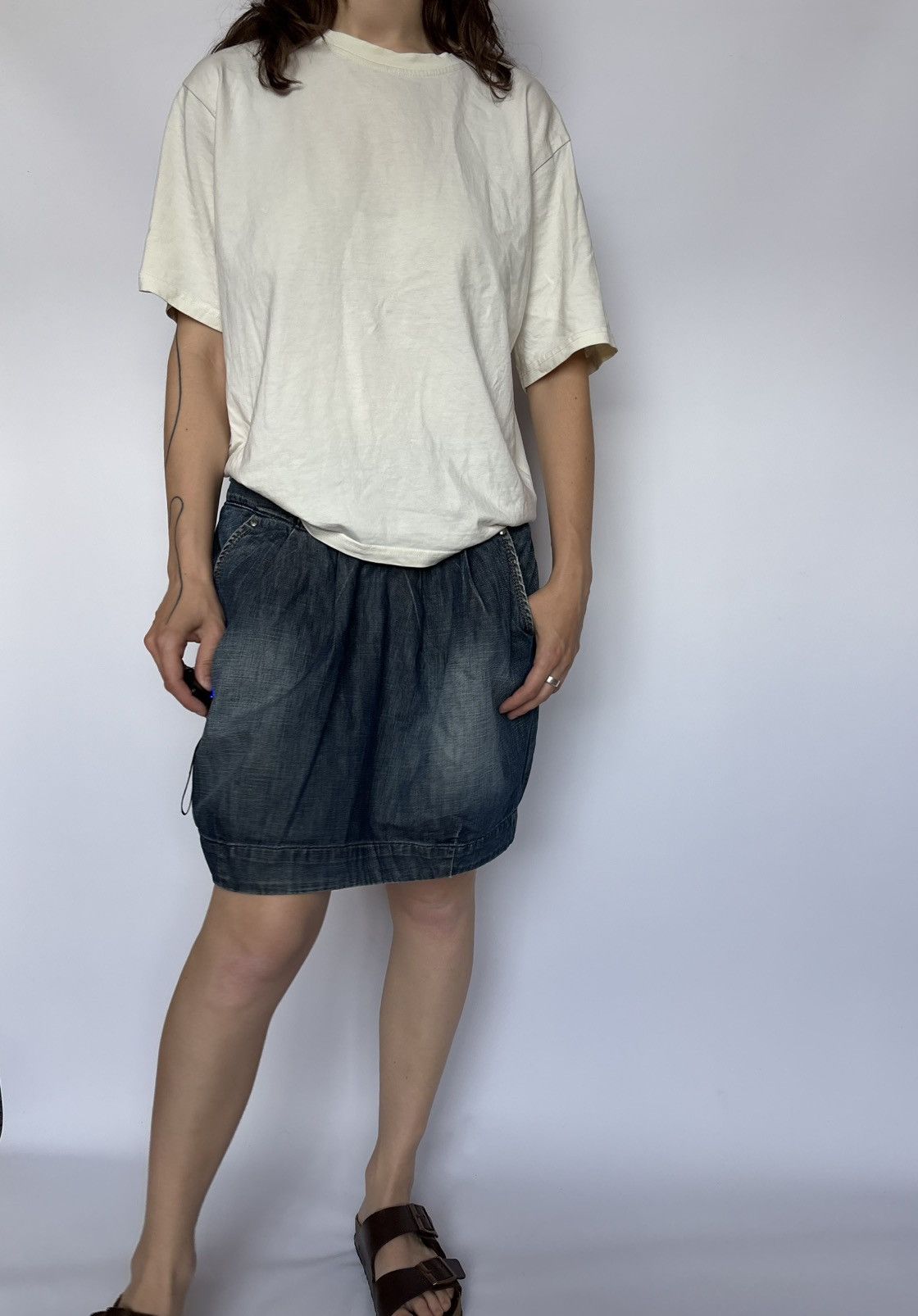 Designer × Miss Sixty × Vintage Vintage Miss Sixty Denim Skirt Y2K Size 26" / US 2 / IT 38 - 2 Thumbnail