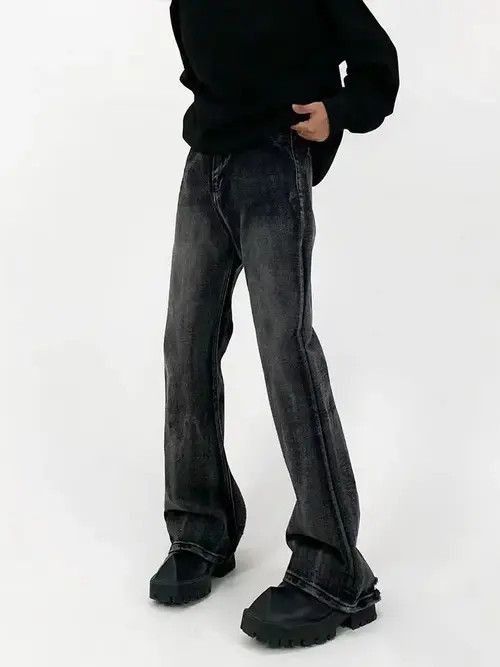 VIBE High street washed vintage slightly flared jeans Size US 32 / EU 48 - 3 Thumbnail