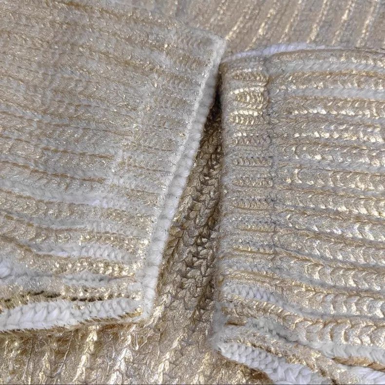 Valentino Valentino Gold wool-blend knitted top Size L / US 10 / IT 46 - 4 Thumbnail