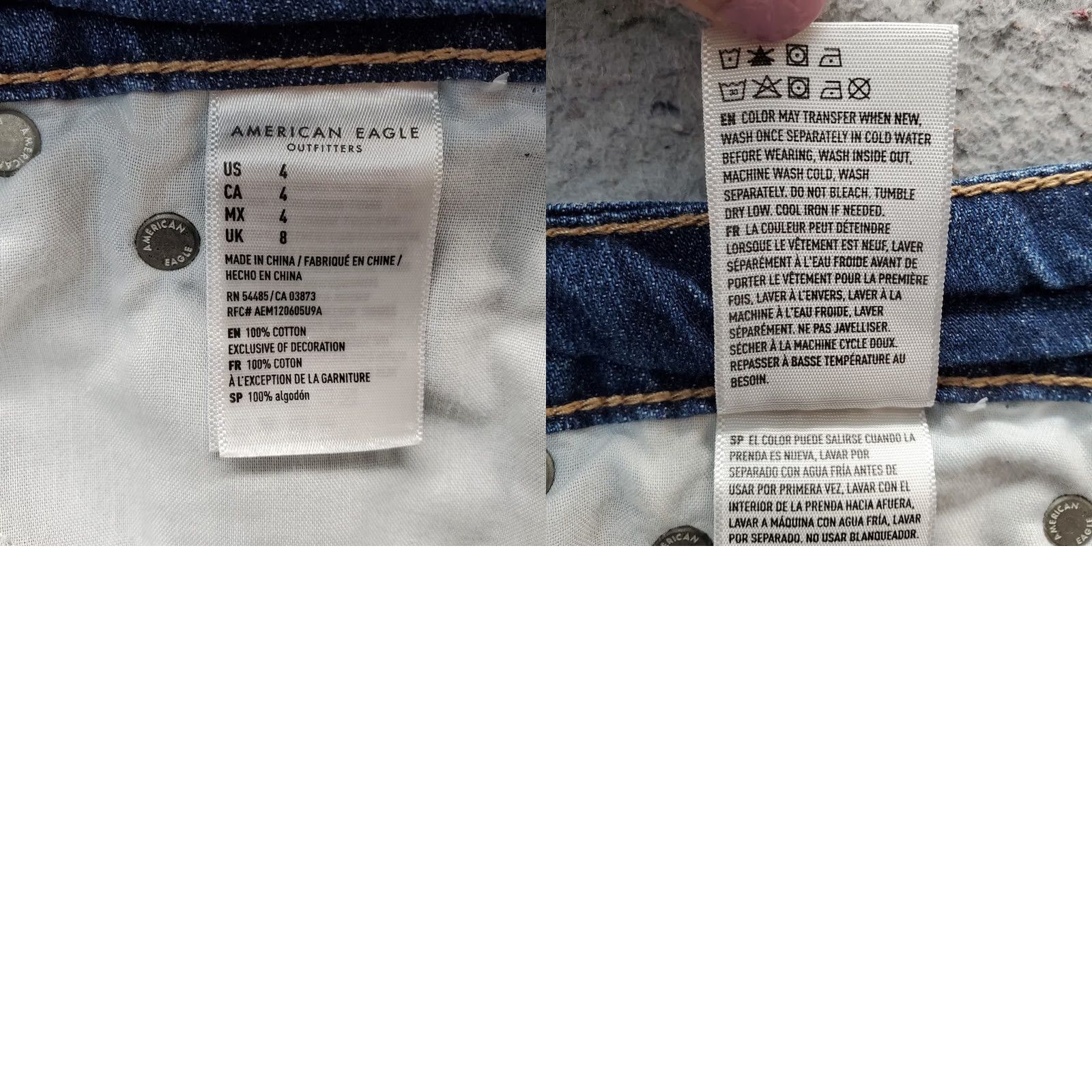 American Eagle Outfitters American Eagle Outfitters Tomgirl Shortie Shorts Womens 4 Blue Denim Distressed Shirt Size 27" / US 4 / IT 40 - 8 Thumbnail