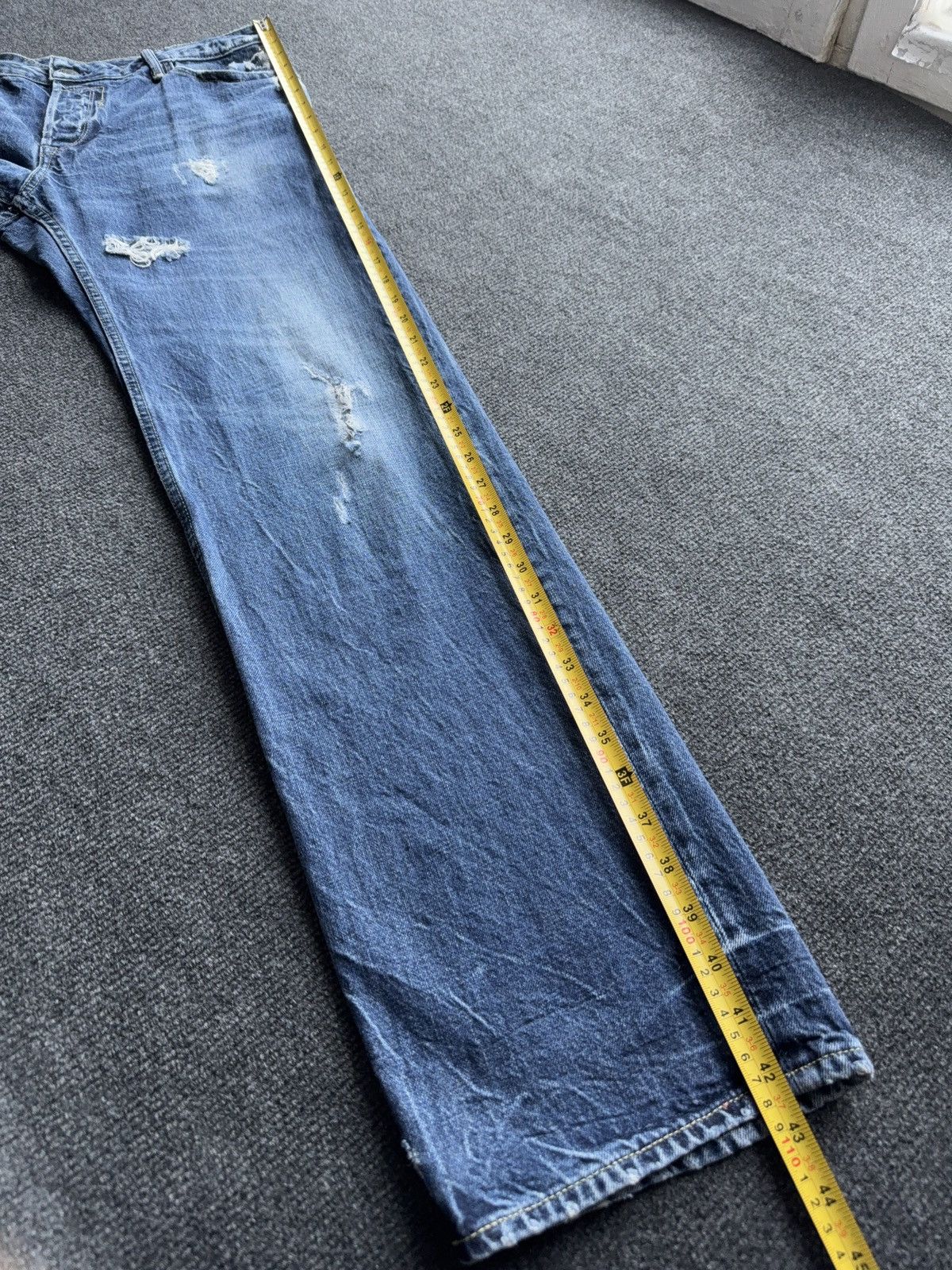 Japan Rags 🔥 Japan Rags Vintage 00s Y2K Distressed Blue Denim Jeans Size US 33 - 21 Thumbnail