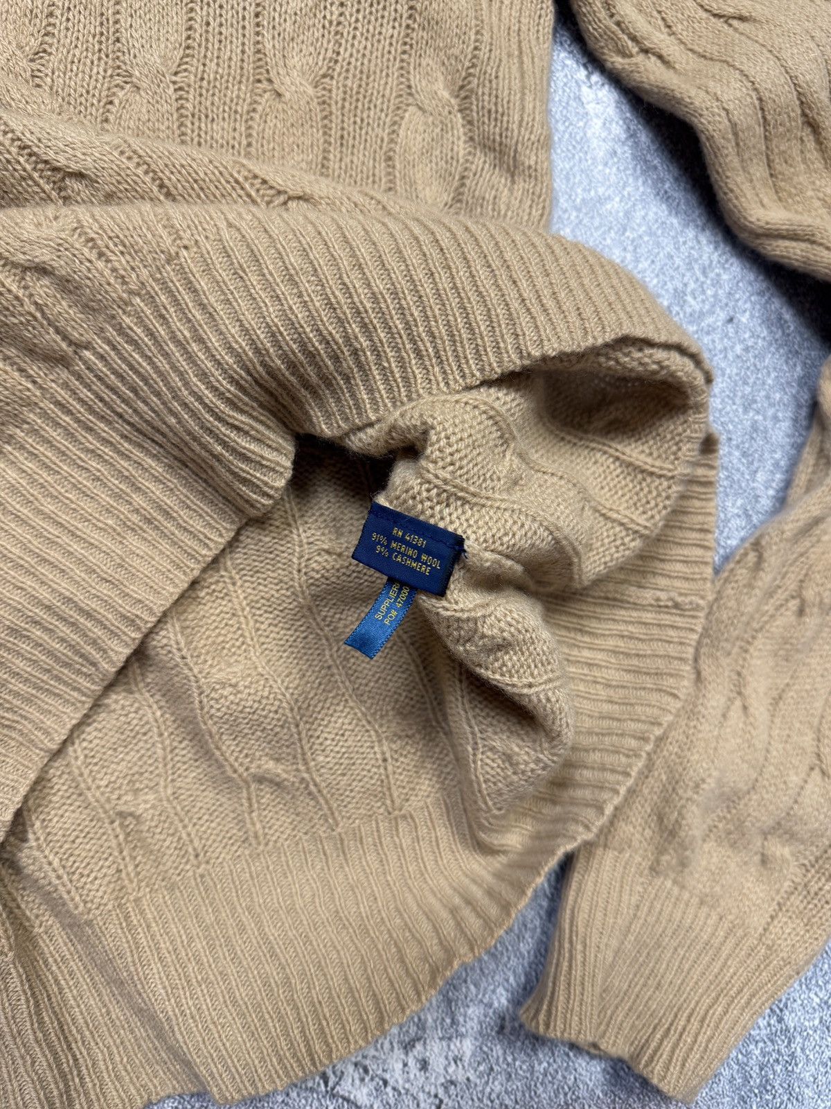 Polo Ralph Lauren Polo Ralph Lauren V-Neck Cable Knitwear Sweater Vintage Size US L / EU 52-54 / 3 - 7 Thumbnail