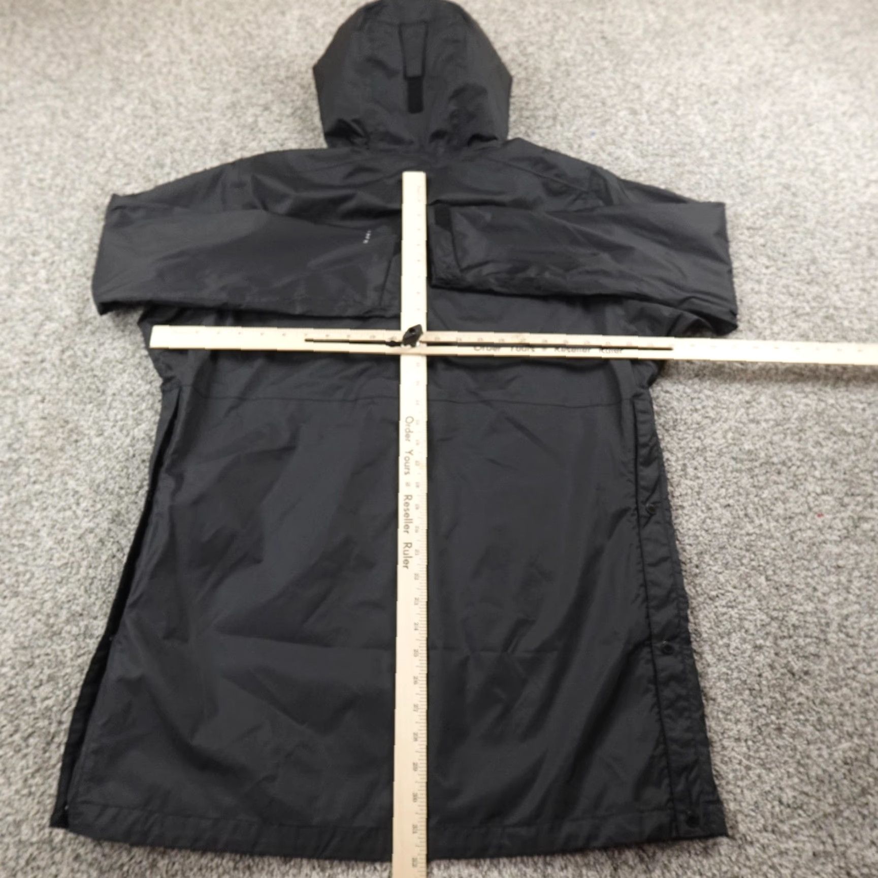 Rains Columbia Poncho Jacket Mens 2XS Black Omni-Tech Wind Rain Coat Hooded Waterproof Rain Coat Size US XXS / EU 40 - 7 Thumbnail