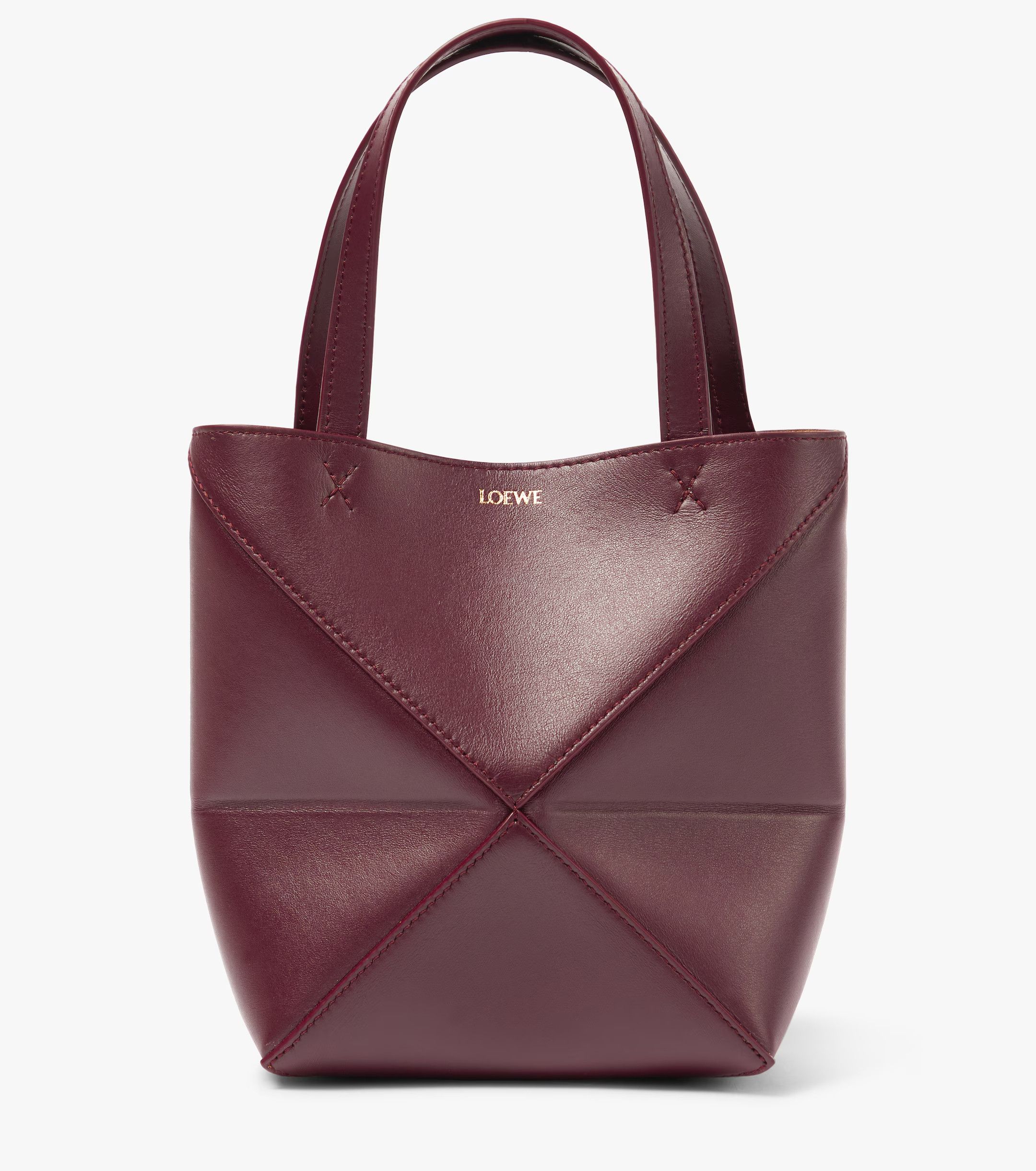 Loewe LOEWE Puzzle Fold Mini cherry red leather tote bag NWT Size ONE SIZE - 1 Thumbnail