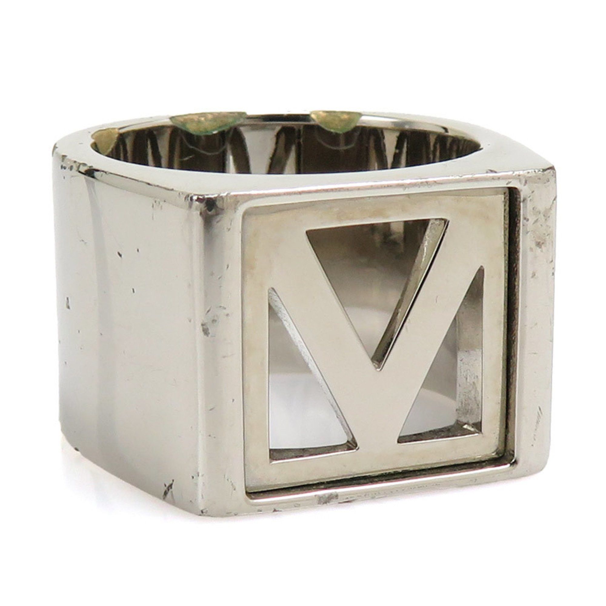 Louis Vuitton Louis Vuitton Ring Chivalier V Square Metal Silver Men's M61992 h30522a Size ONE SIZE - 1 Thumbnail