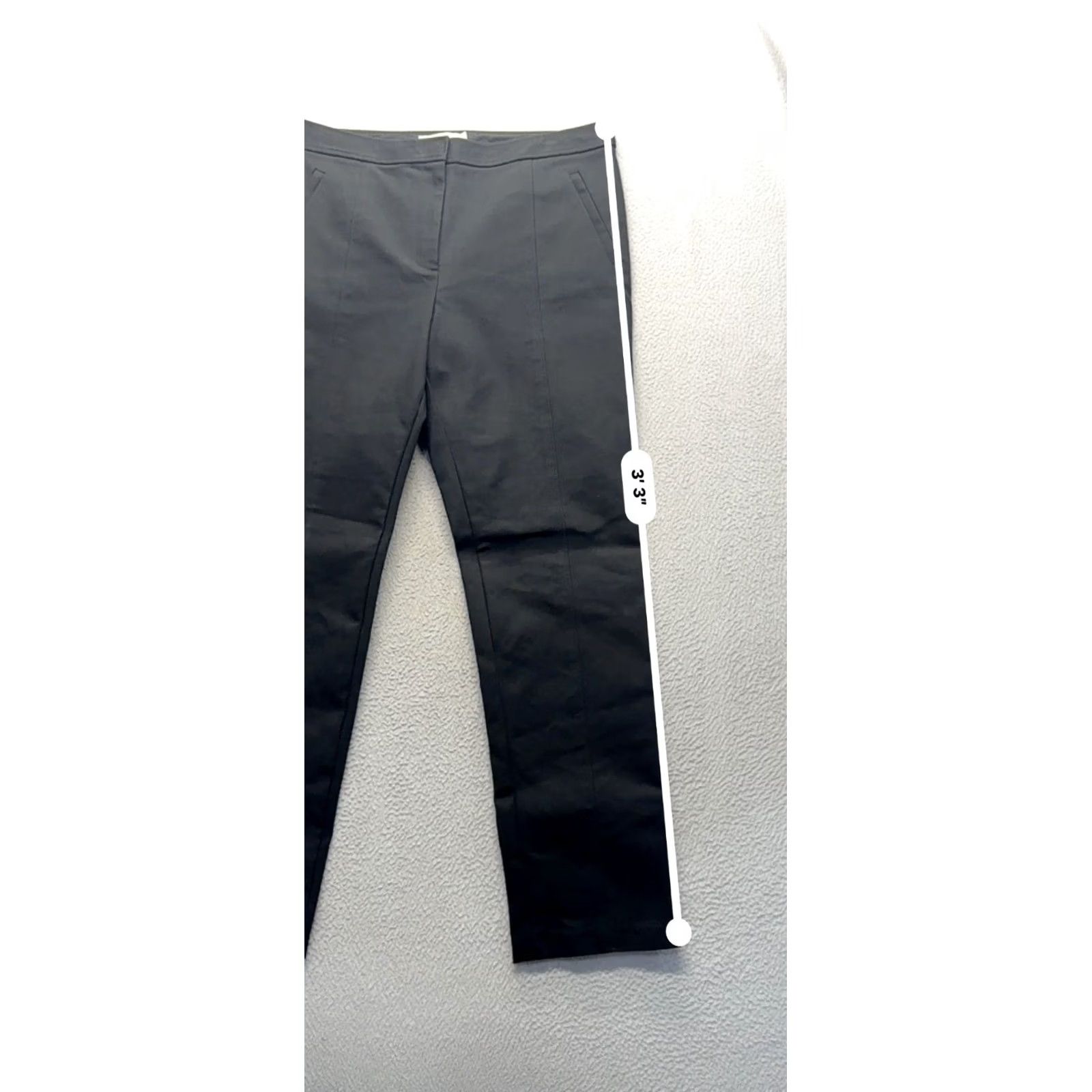 Tory Burch Tory Burch Black Stretch Cotton Blend Slim Fit Pants Size 12 Womens Dress Pants 12 Black Womens Size 34" / US 12 / IT 48 - 5 Thumbnail